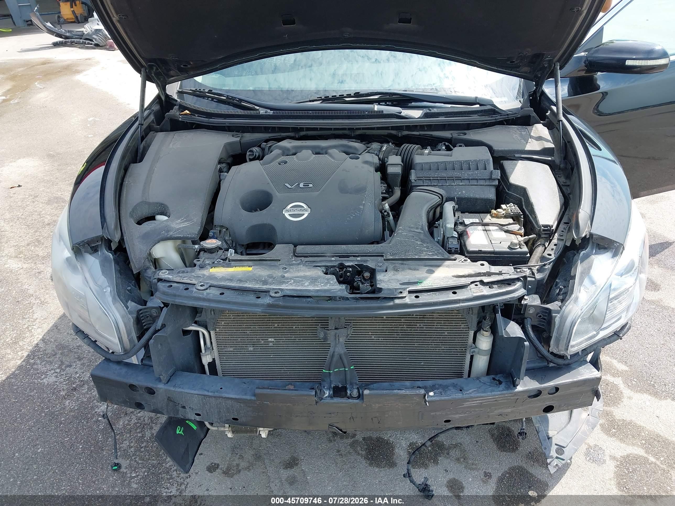 2012 Nissan Maxima 3.5 Sv Черный vin: 1N4AA5AP8CC850929