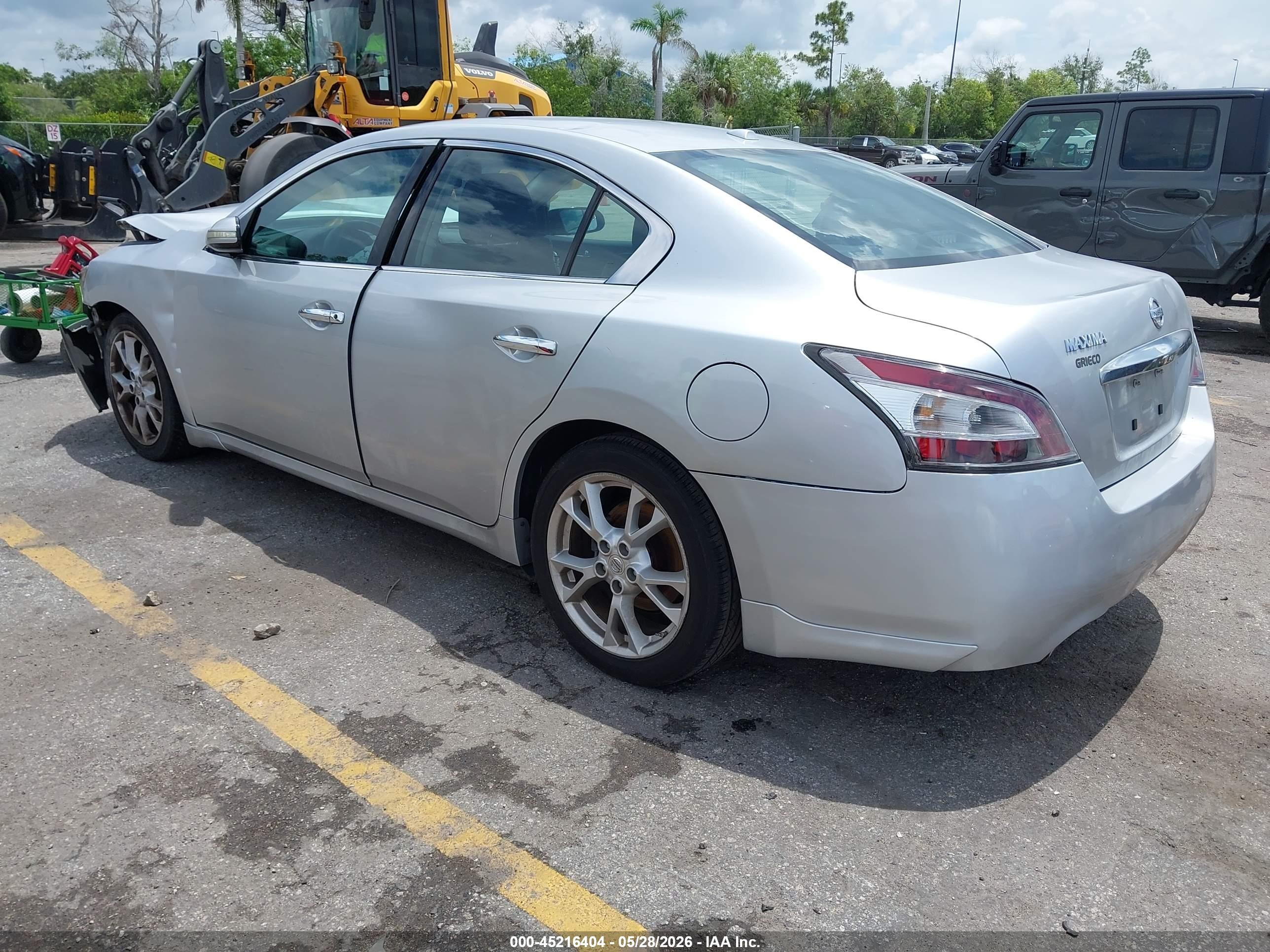 2012 Nissan Maxima 3.5 Sv Silver vin: 1N4AA5AP8CC864247