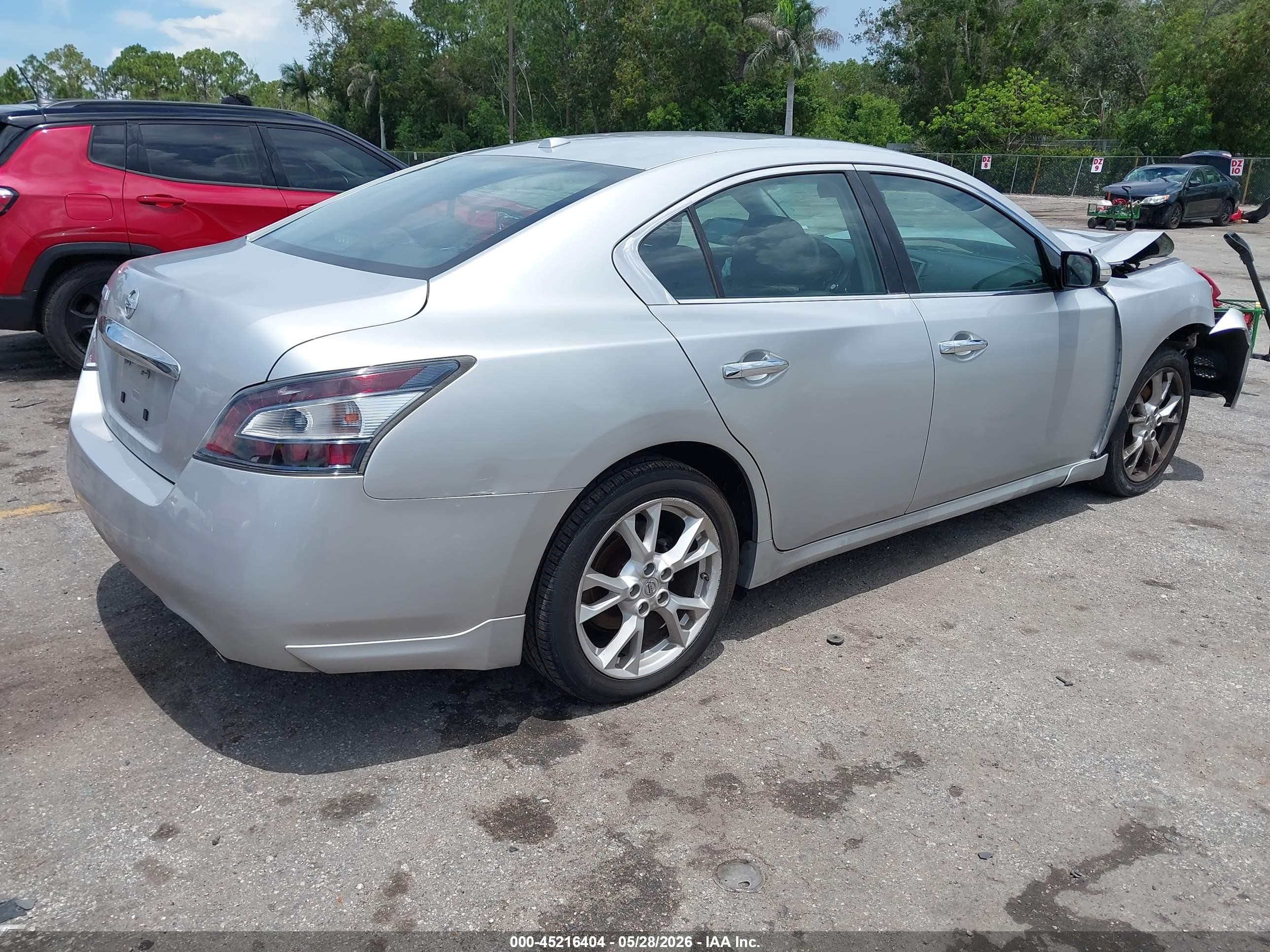 2012 Nissan Maxima 3.5 Sv Silver vin: 1N4AA5AP8CC864247