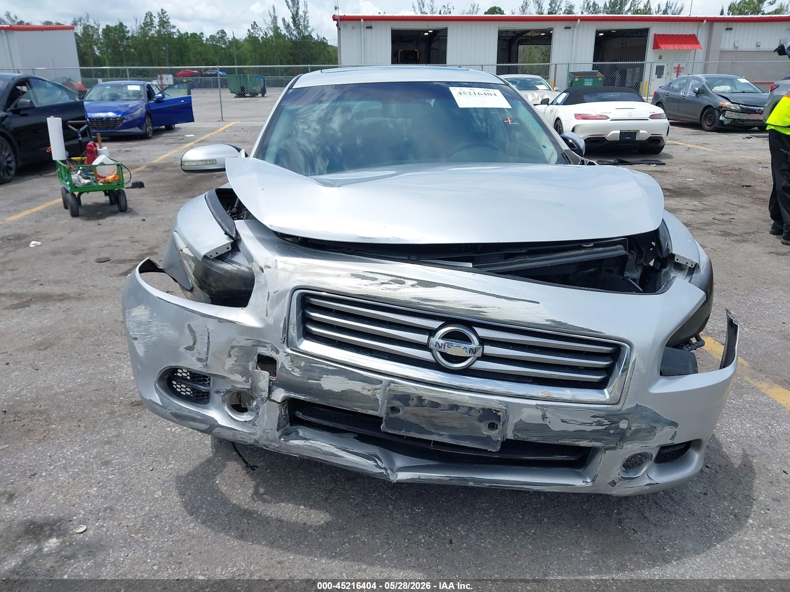 2012 Nissan Maxima 3.5 Sv Silver vin: 1N4AA5AP8CC864247