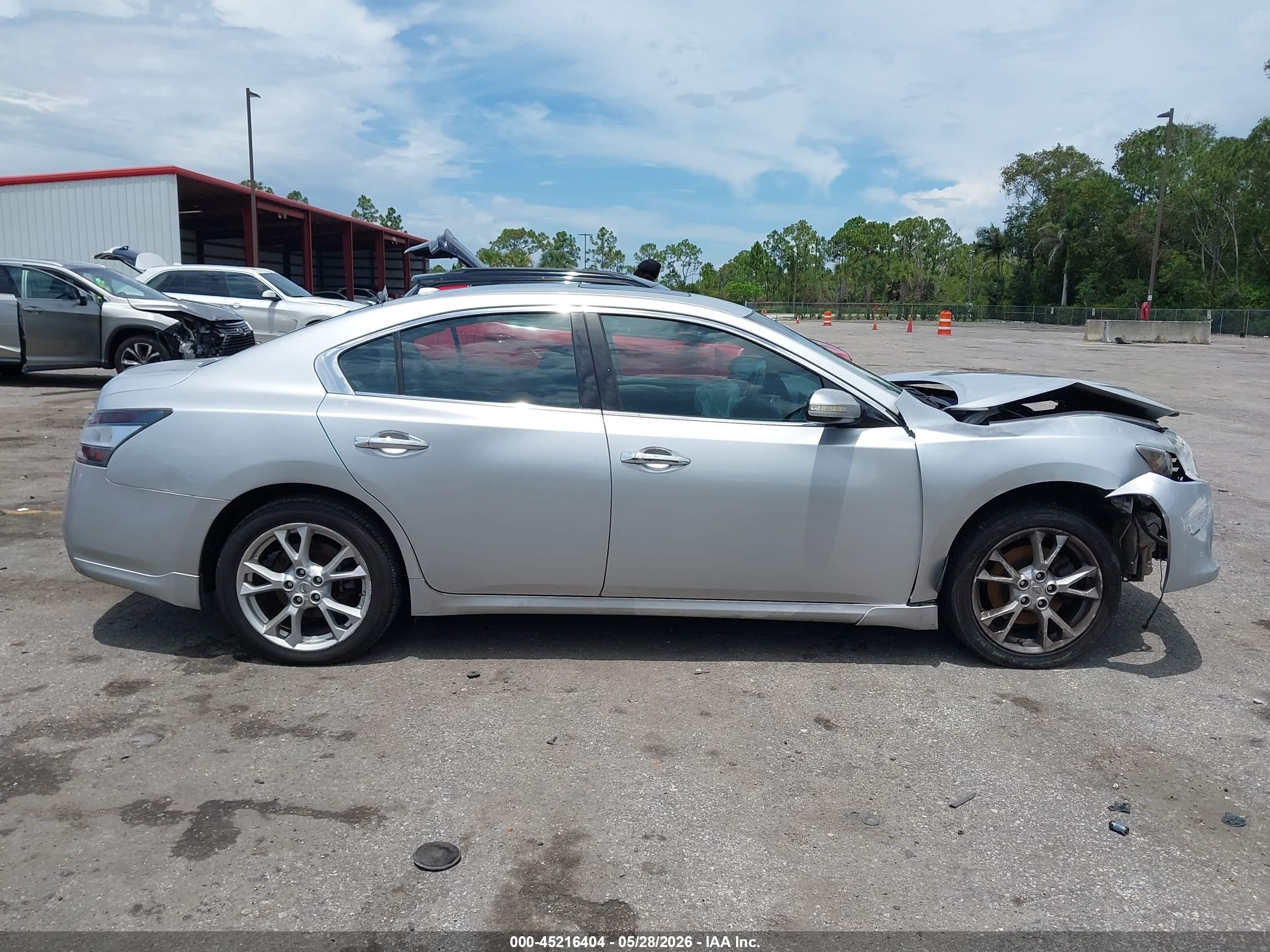2012 Nissan Maxima 3.5 Sv Silver vin: 1N4AA5AP8CC864247