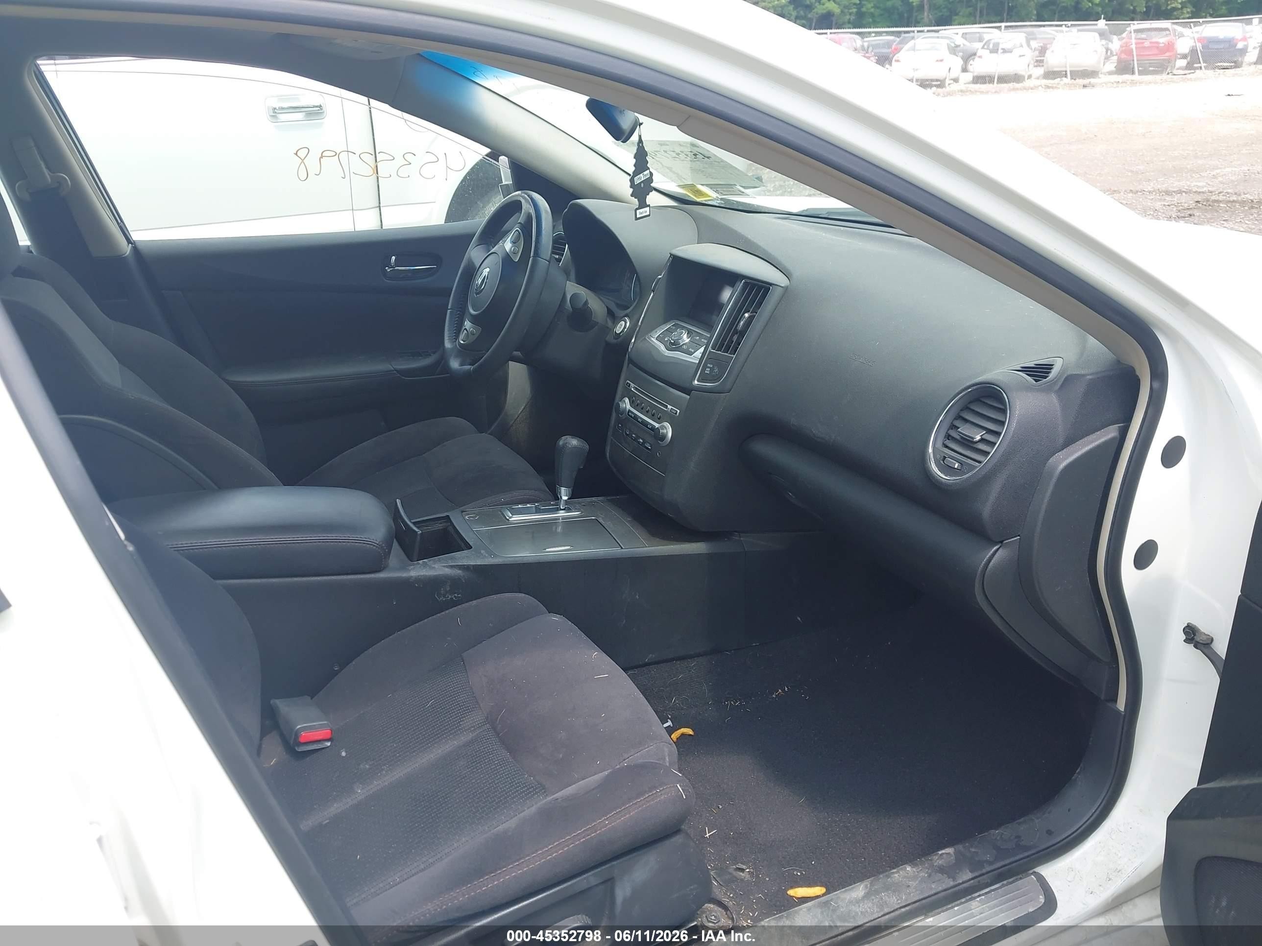2012 Nissan Maxima 3.5 S White vin: 1N4AA5AP8CC866564