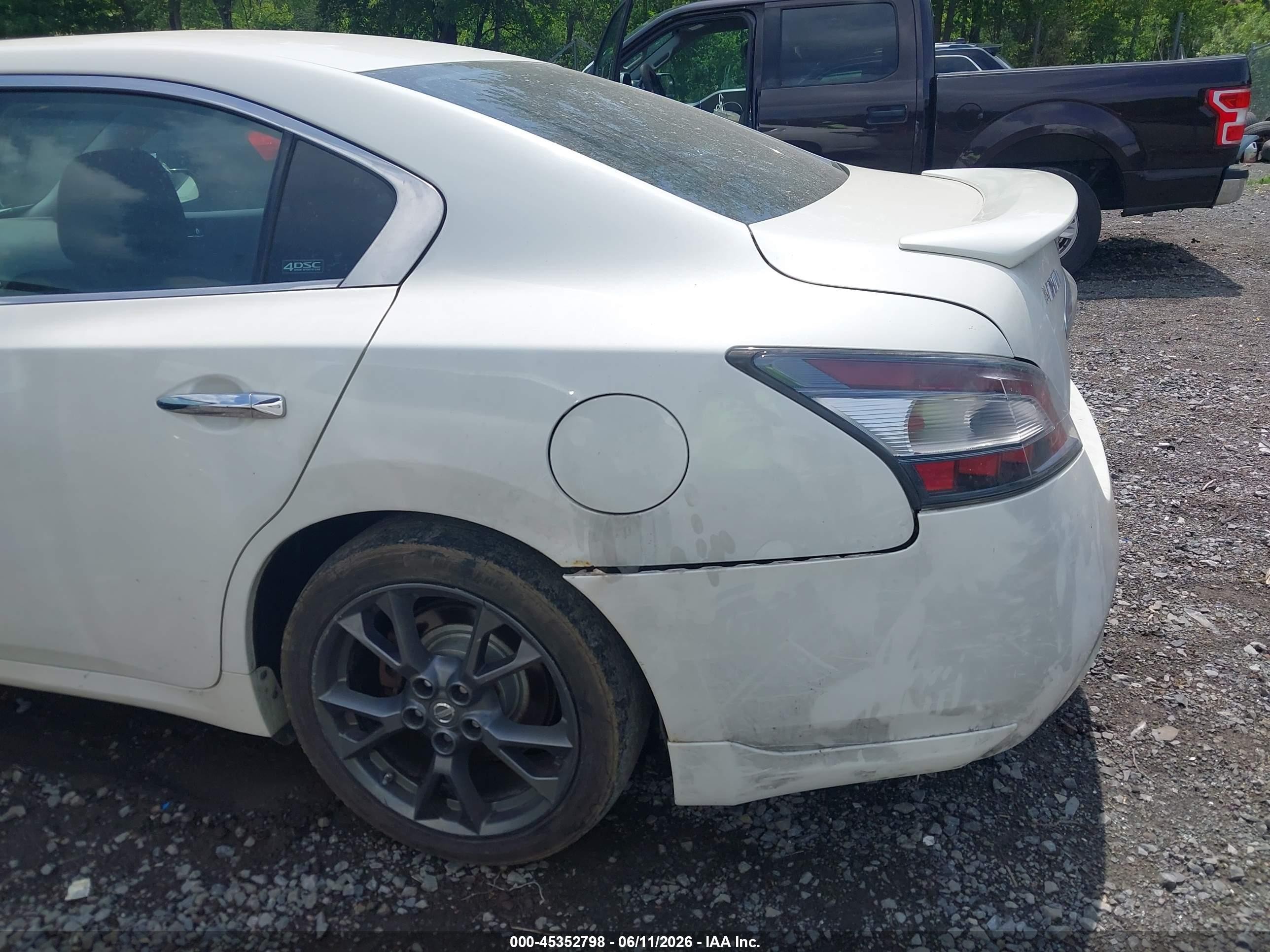 2012 Nissan Maxima 3.5 S White vin: 1N4AA5AP8CC866564