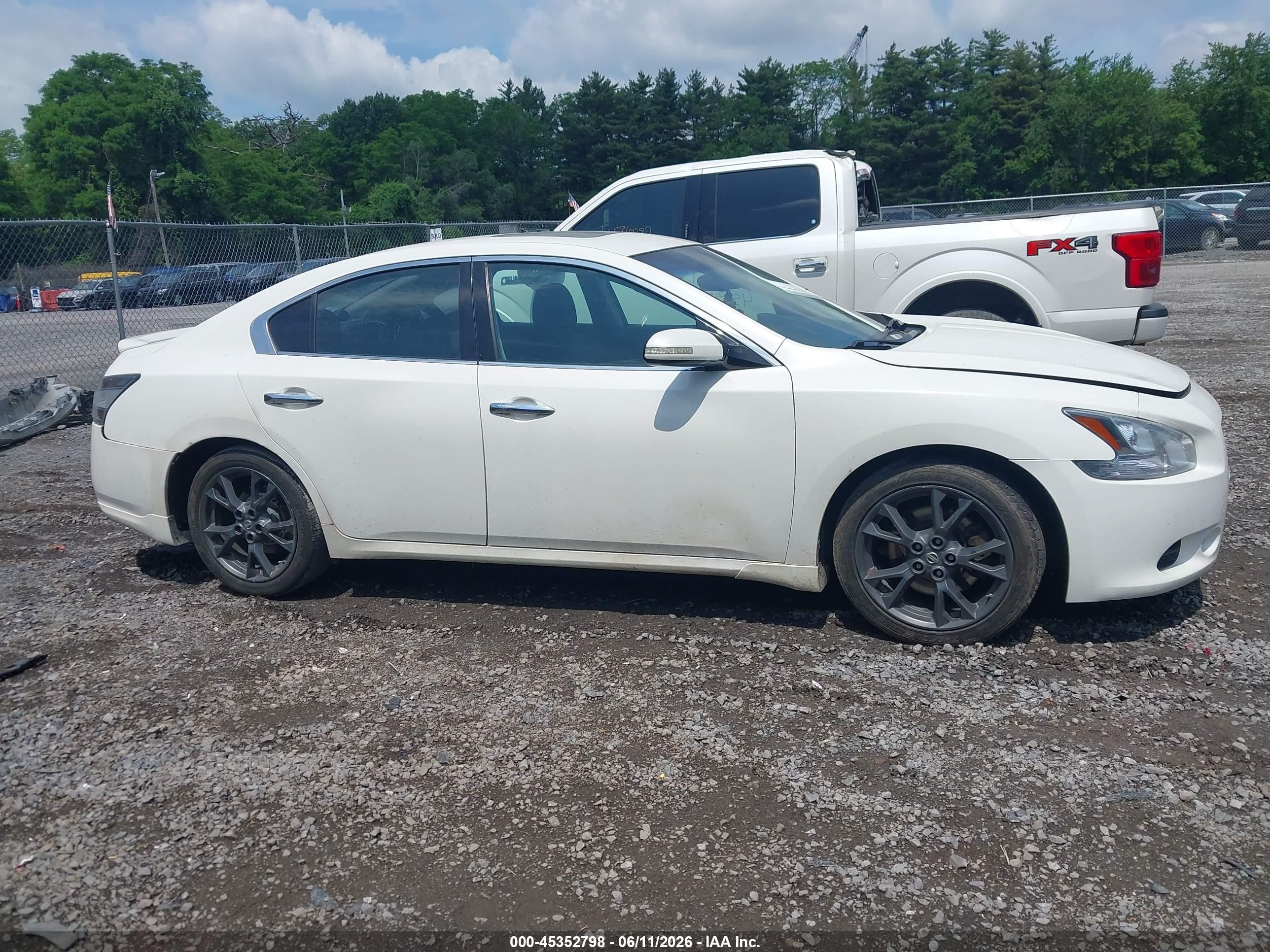 2012 Nissan Maxima 3.5 S White vin: 1N4AA5AP8CC866564