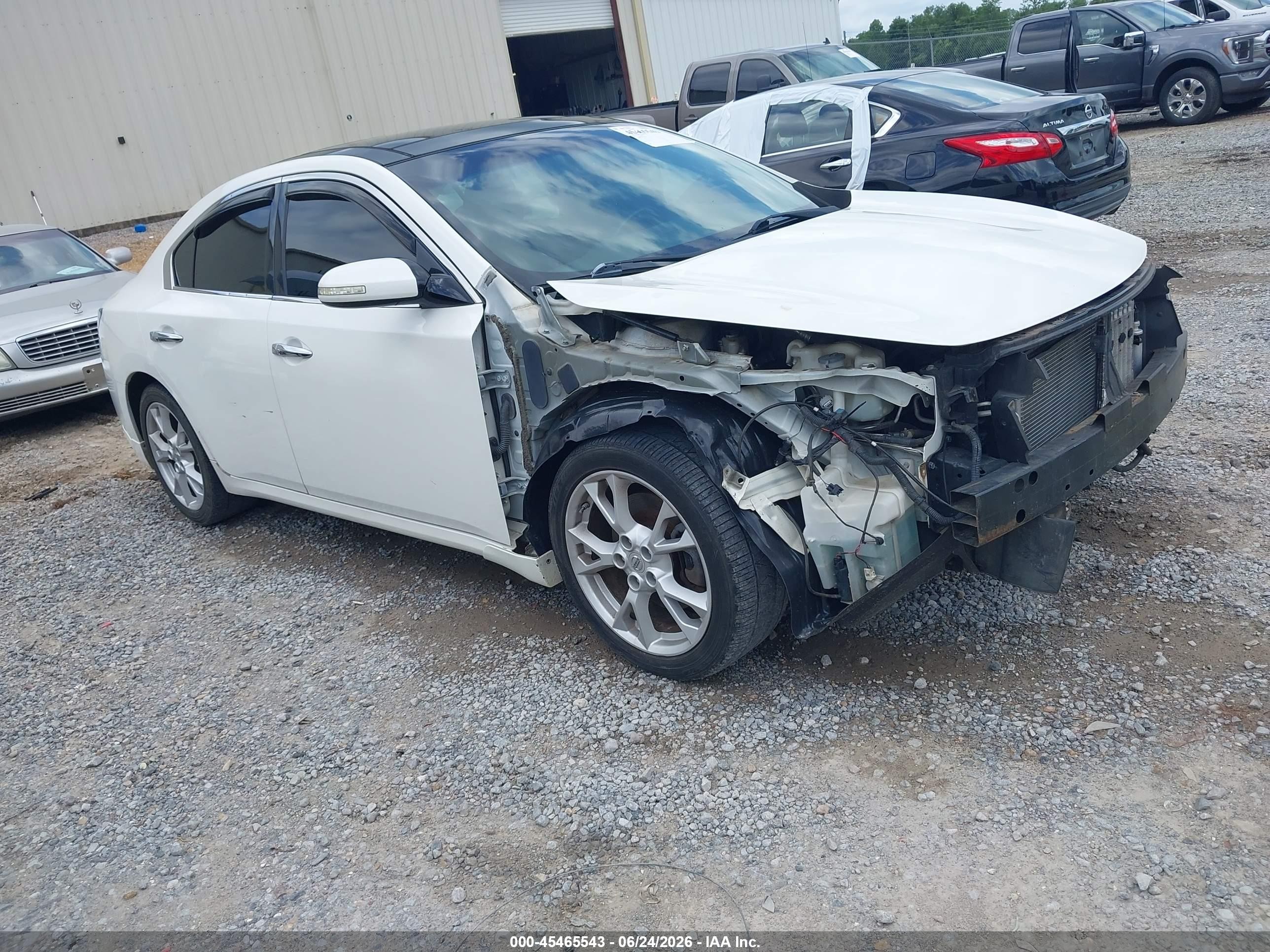 2012 Nissan Maxima 3.5 Sv White vin: 1N4AA5AP8CC867875