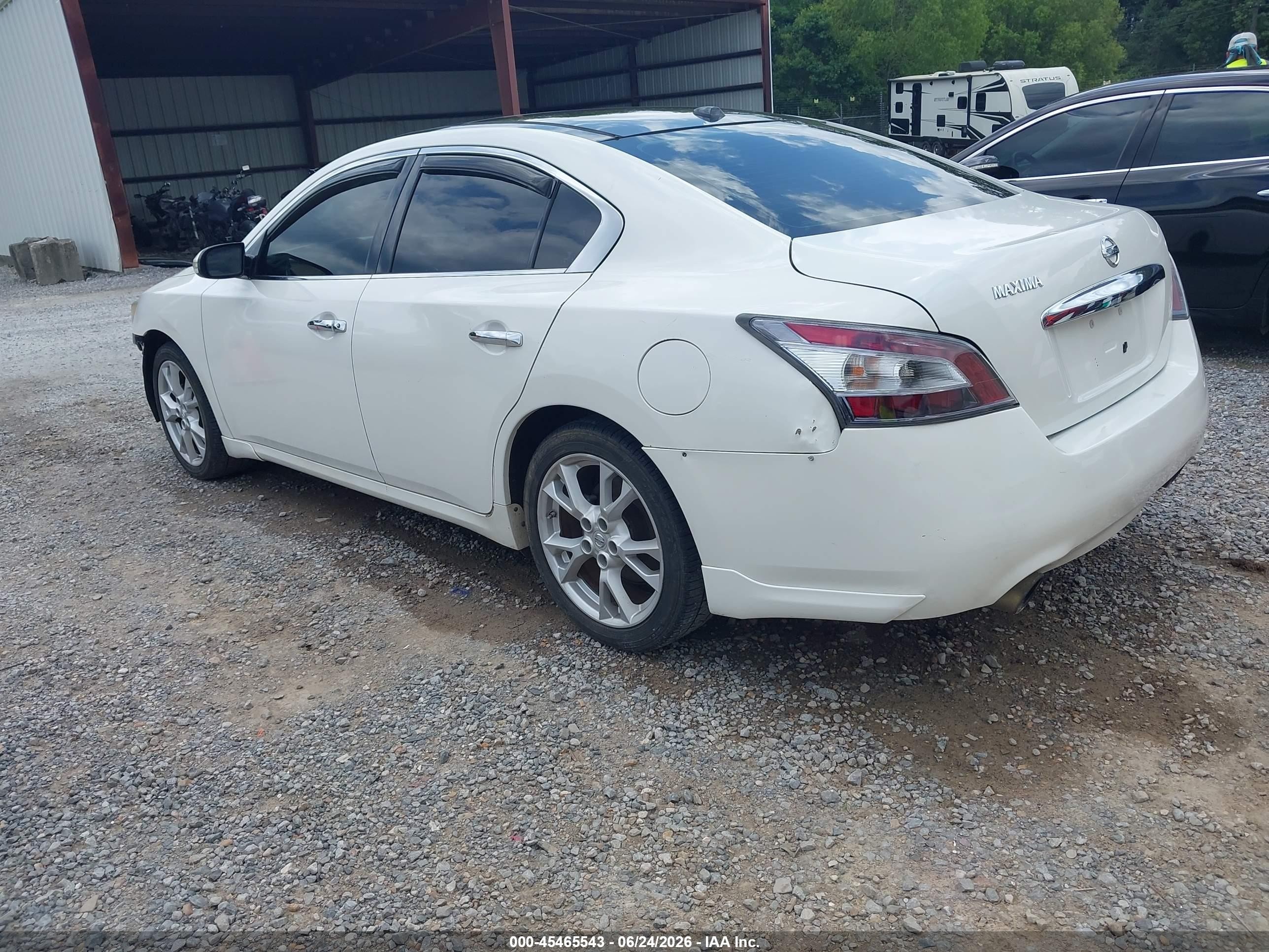 2012 Nissan Maxima 3.5 Sv White vin: 1N4AA5AP8CC867875