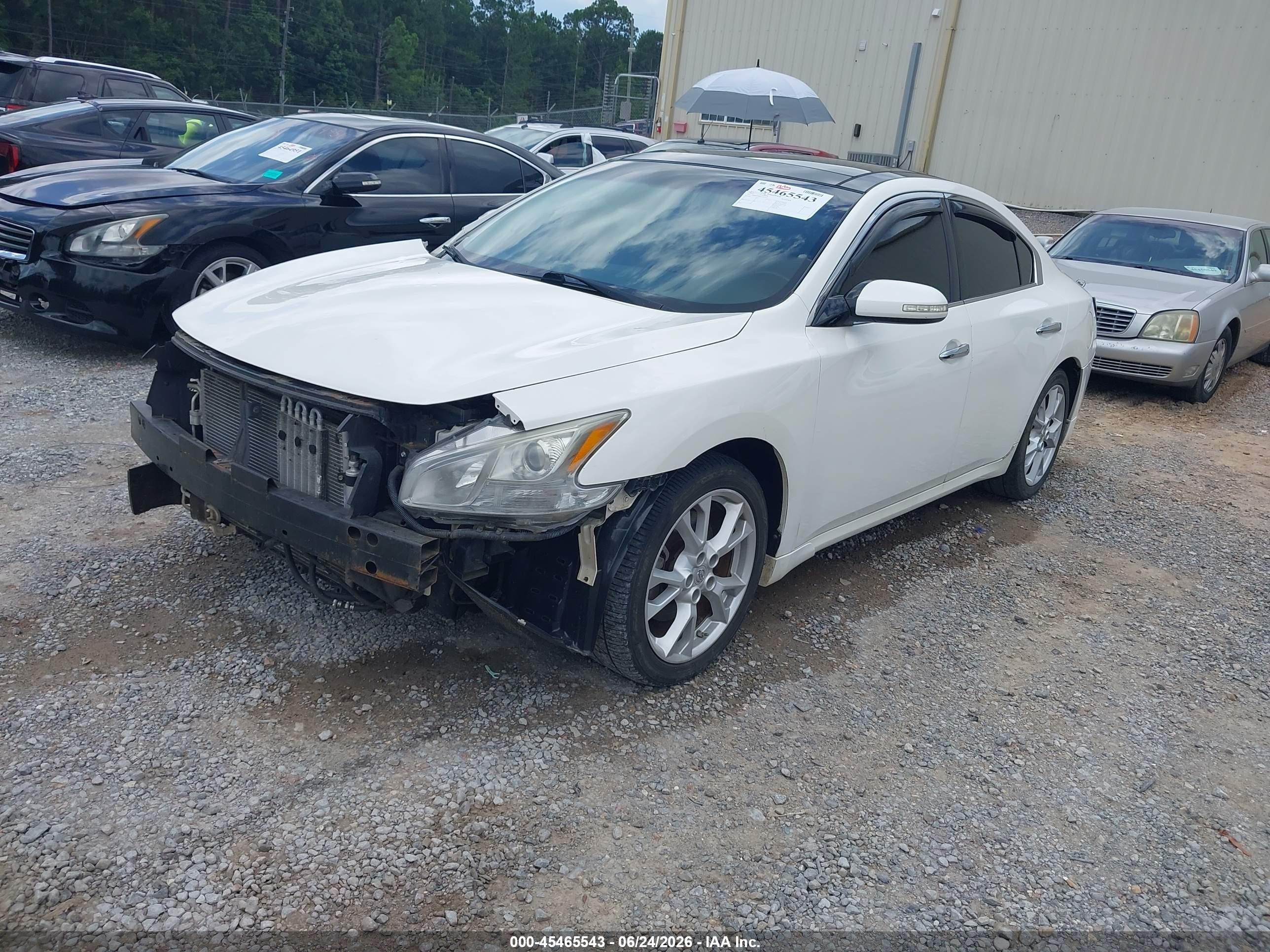 2012 Nissan Maxima 3.5 Sv White vin: 1N4AA5AP8CC867875