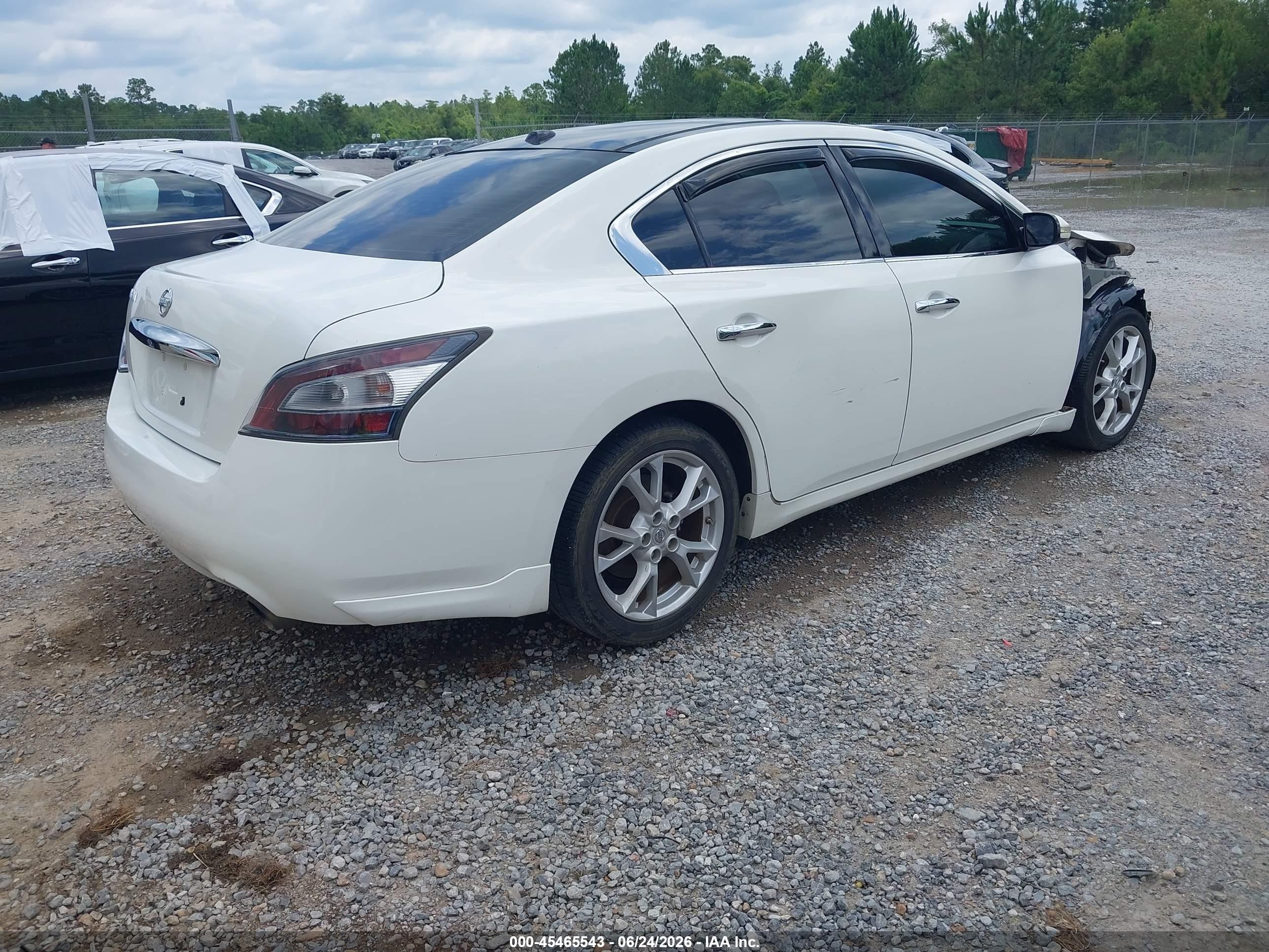 2012 Nissan Maxima 3.5 Sv White vin: 1N4AA5AP8CC867875