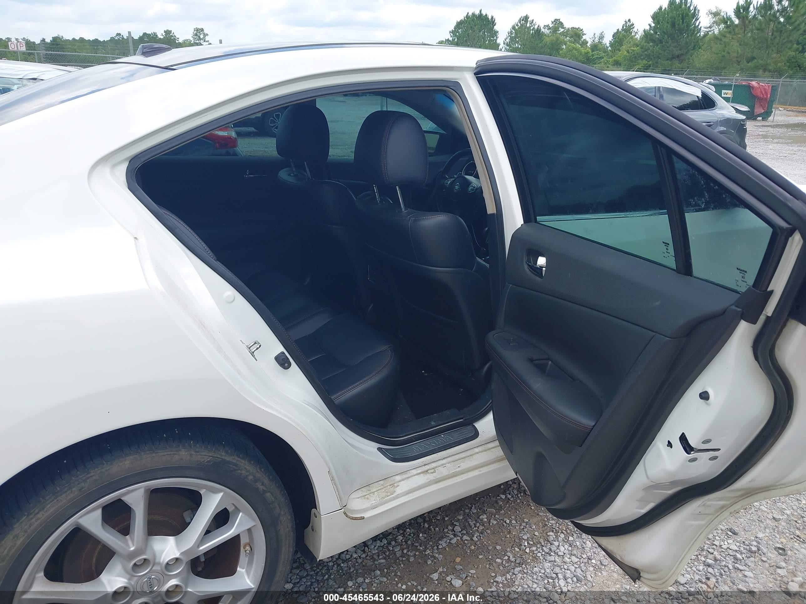 2012 Nissan Maxima 3.5 Sv White vin: 1N4AA5AP8CC867875