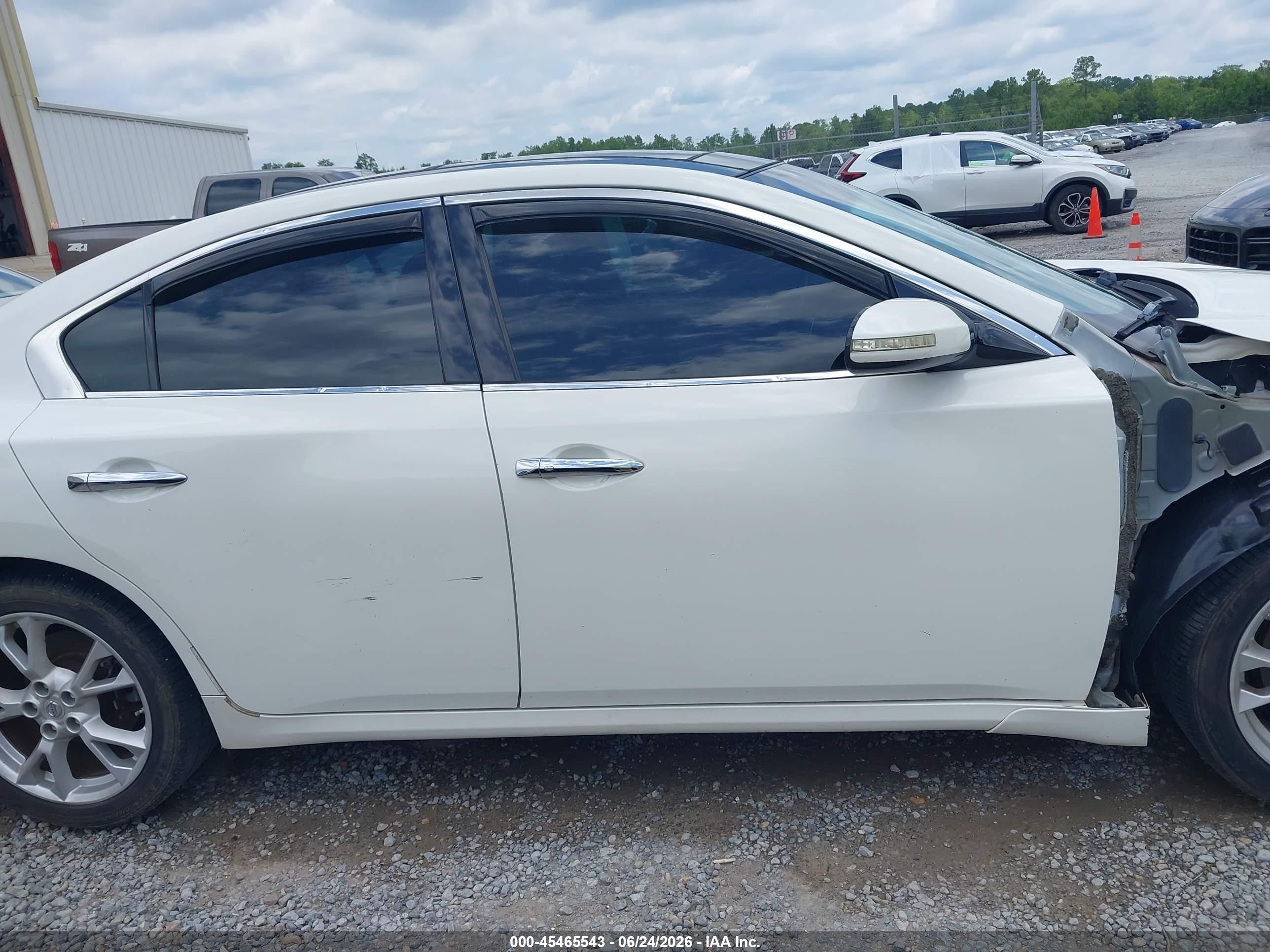 2012 Nissan Maxima 3.5 Sv White vin: 1N4AA5AP8CC867875