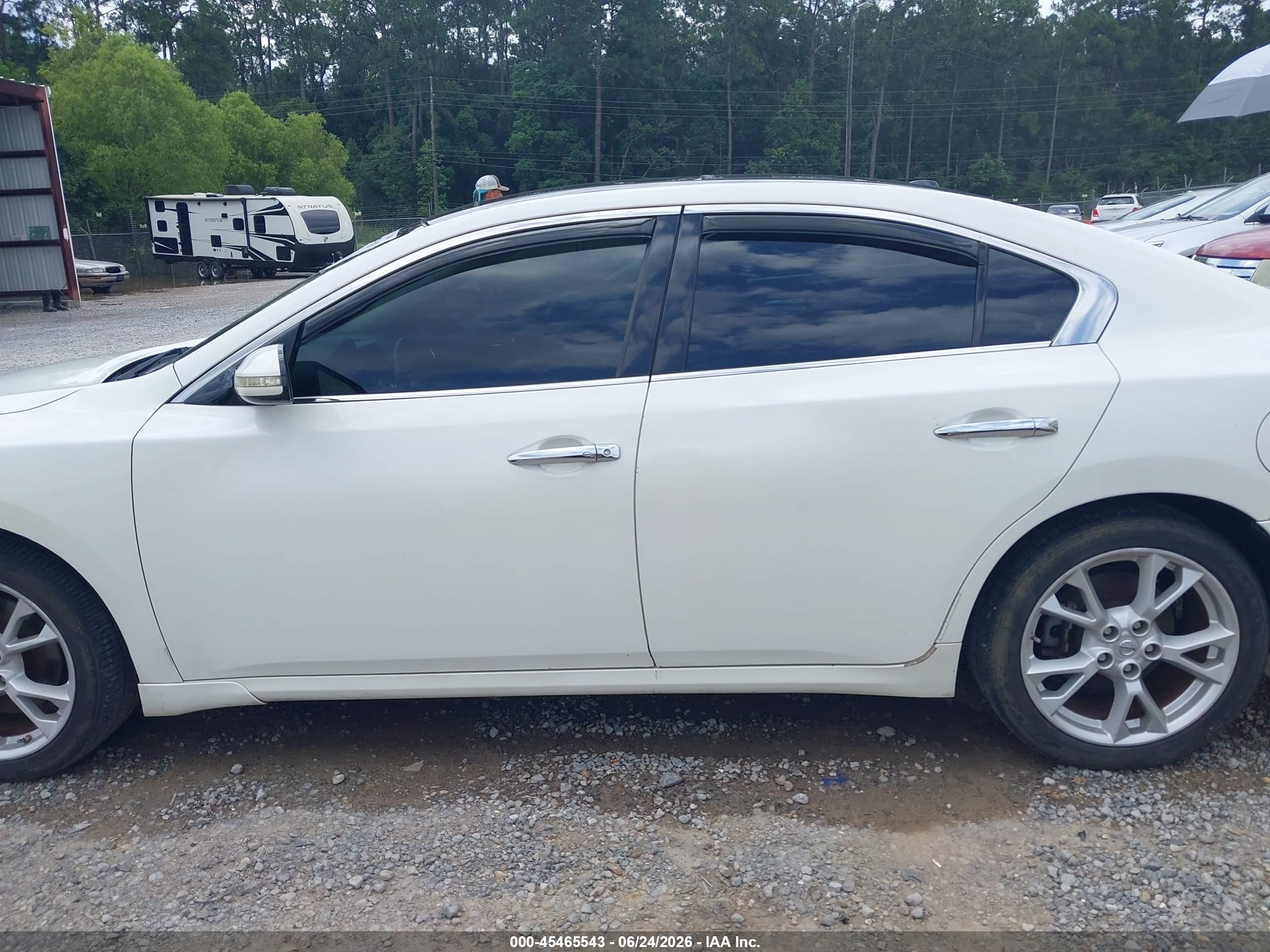 2012 Nissan Maxima 3.5 Sv White vin: 1N4AA5AP8CC867875