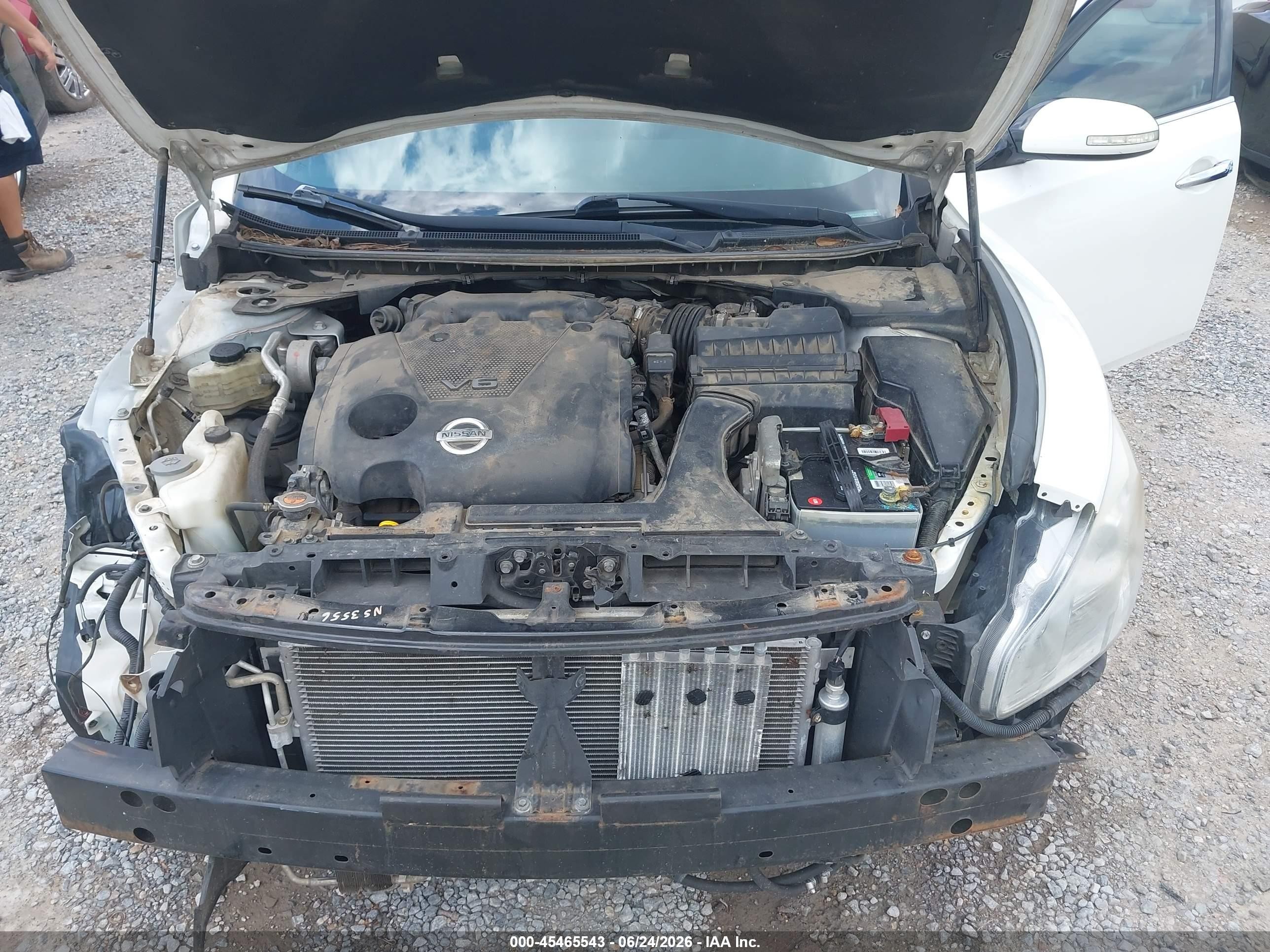 2012 Nissan Maxima 3.5 Sv White vin: 1N4AA5AP8CC867875