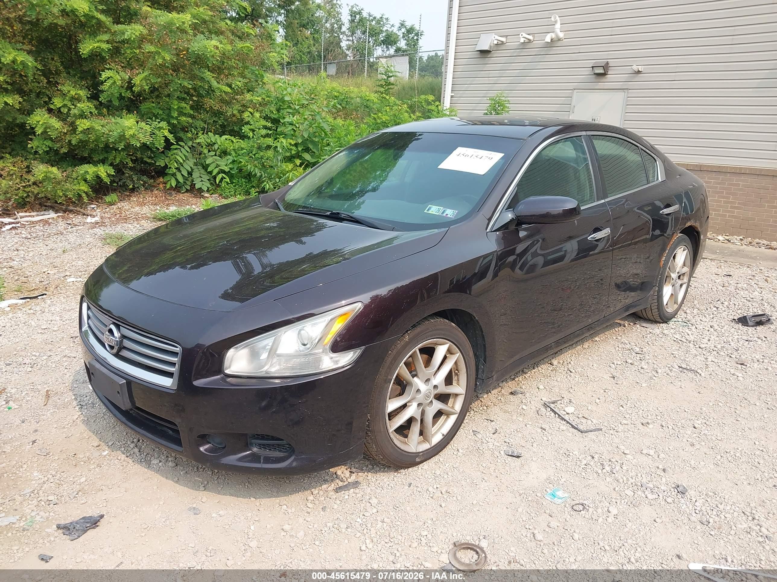 2013 Nissan Maxima 3.5 S Black vin: 1N4AA5AP8DC800582