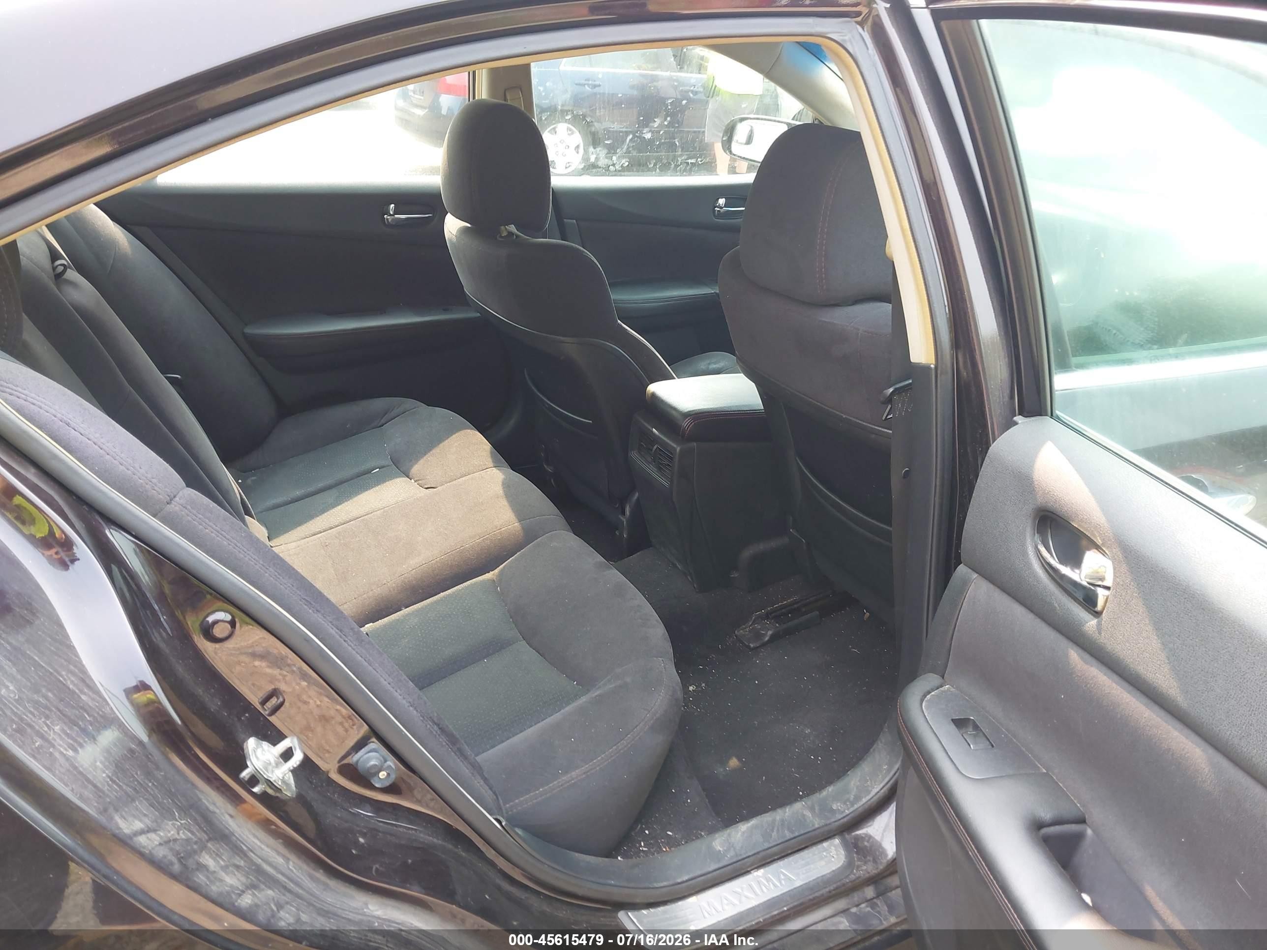 2013 Nissan Maxima 3.5 S Black vin: 1N4AA5AP8DC800582