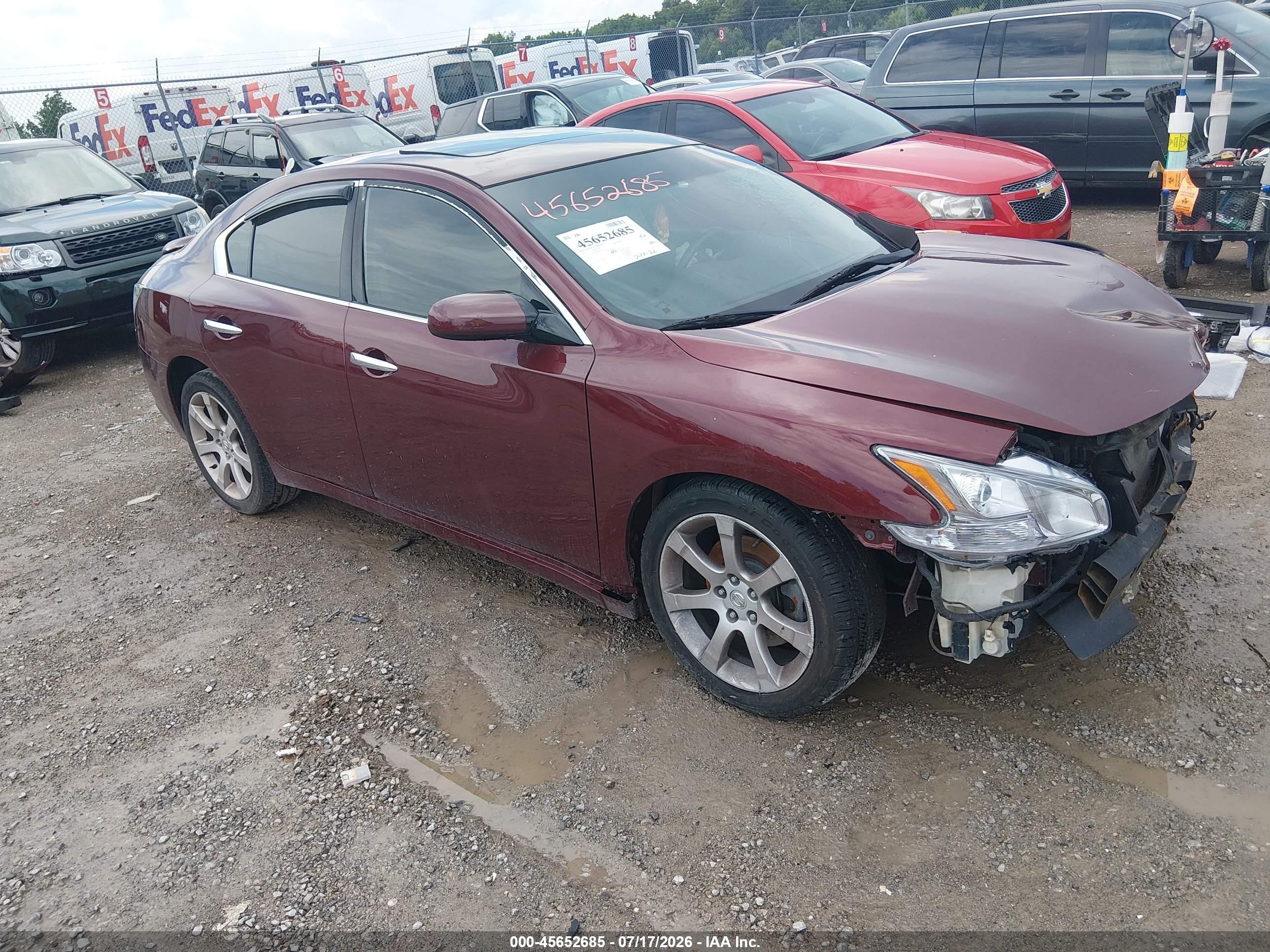 2013 Nissan Maxima 3.5 S Maroon vin: 1N4AA5AP8DC804566