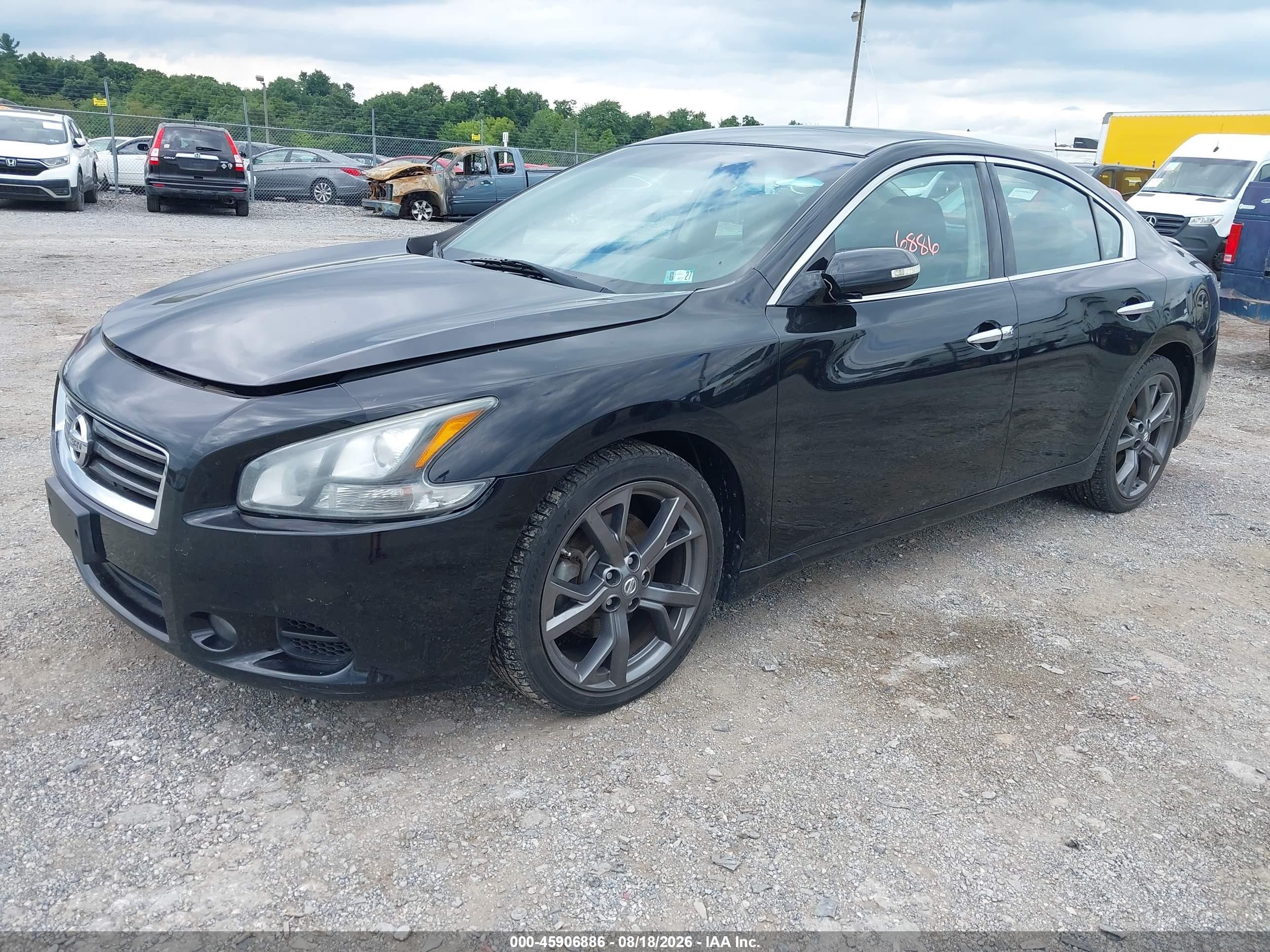 2013 Nissan Maxima 3.5 Sv Black vin: 1N4AA5AP8DC806107