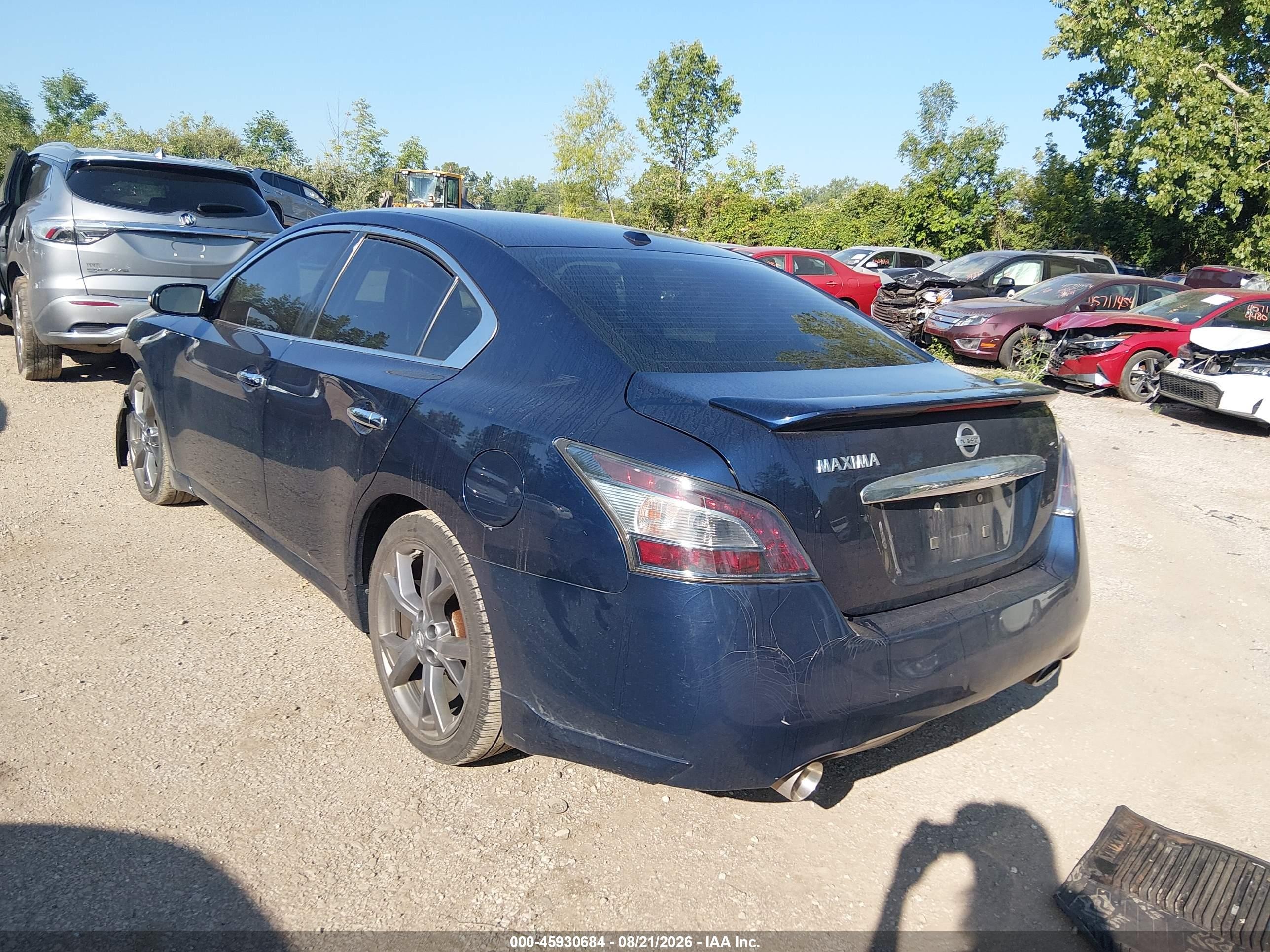 2013 Nissan Maxima 3.5 Sv Синий vin: 1N4AA5AP8DC810867