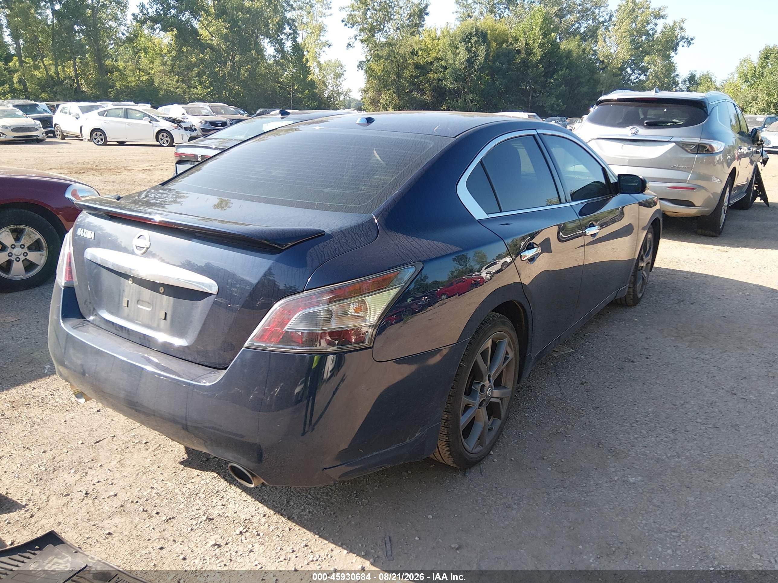 2013 Nissan Maxima 3.5 Sv Синий vin: 1N4AA5AP8DC810867