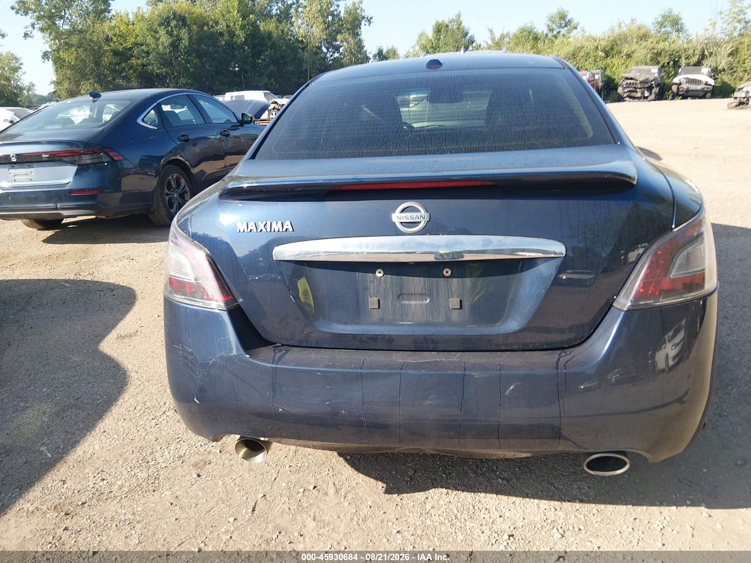 2013 Nissan Maxima 3.5 Sv Синий vin: 1N4AA5AP8DC810867