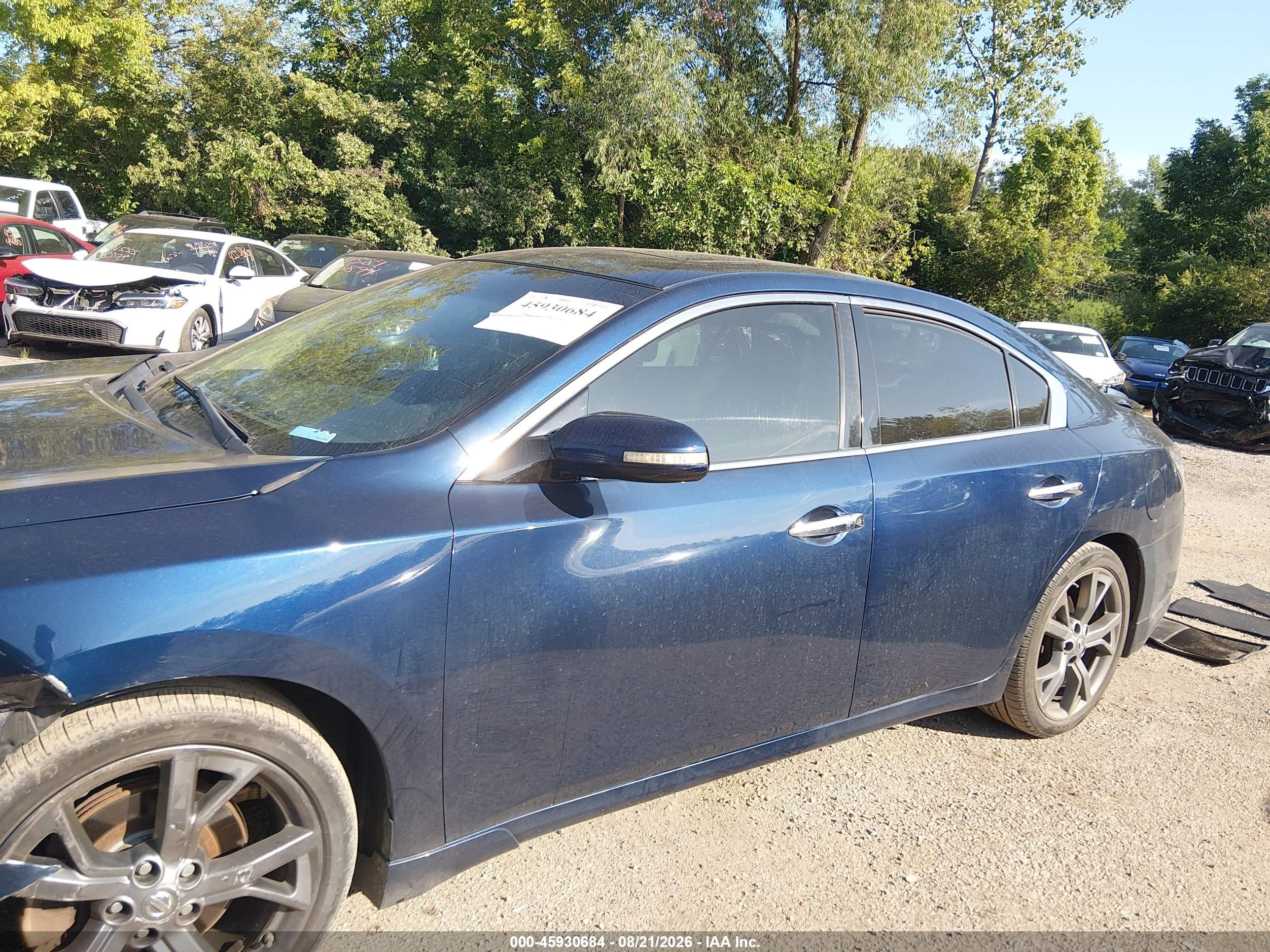 2013 Nissan Maxima 3.5 Sv Синий vin: 1N4AA5AP8DC810867