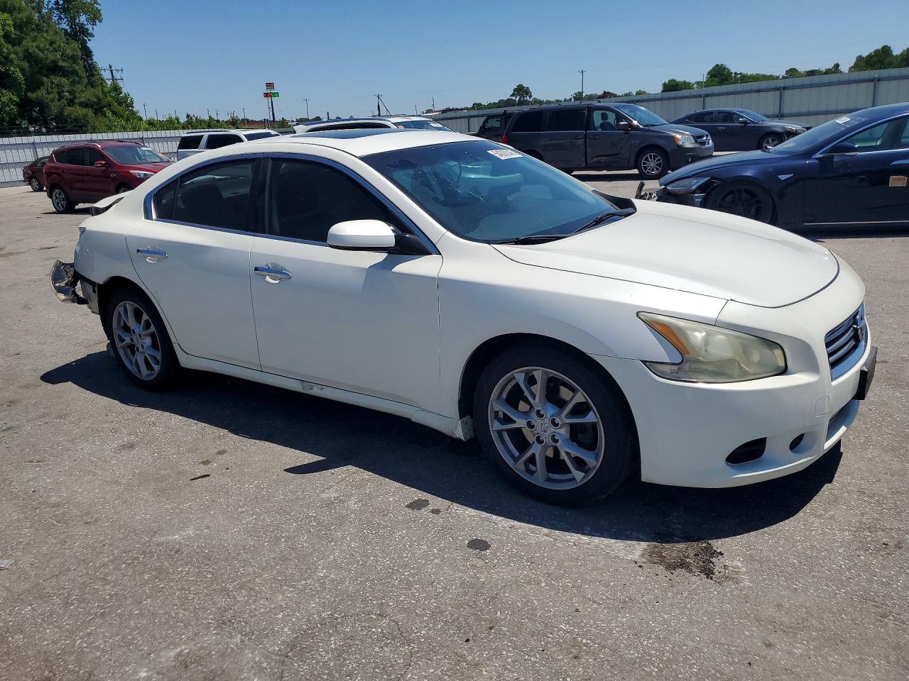 2013 Nissan Maxima 3.5 S White vin: 1N4AA5AP8DC814367