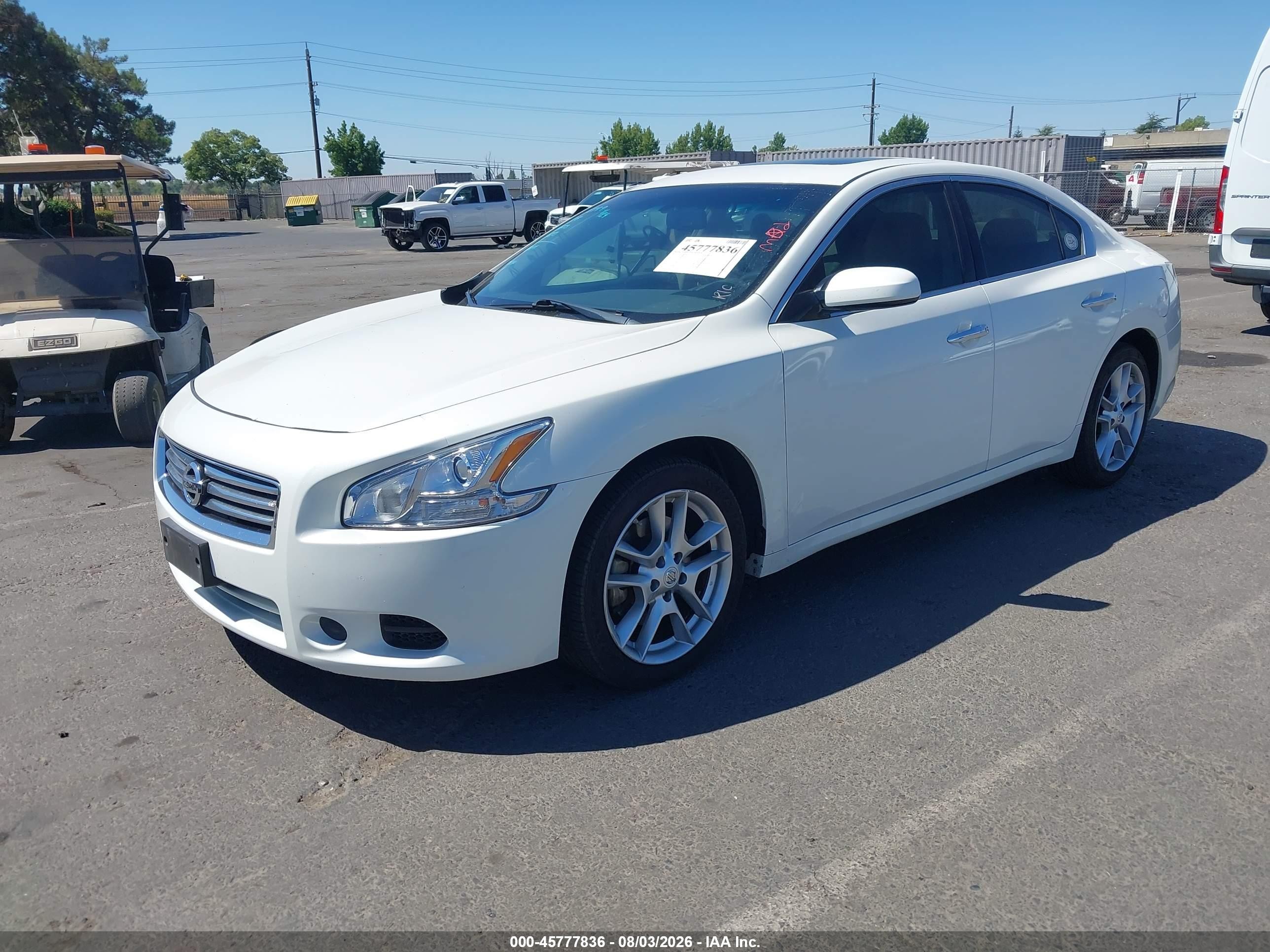 2013 Nissan Maxima 3.5 S White vin: 1N4AA5AP8DC824123