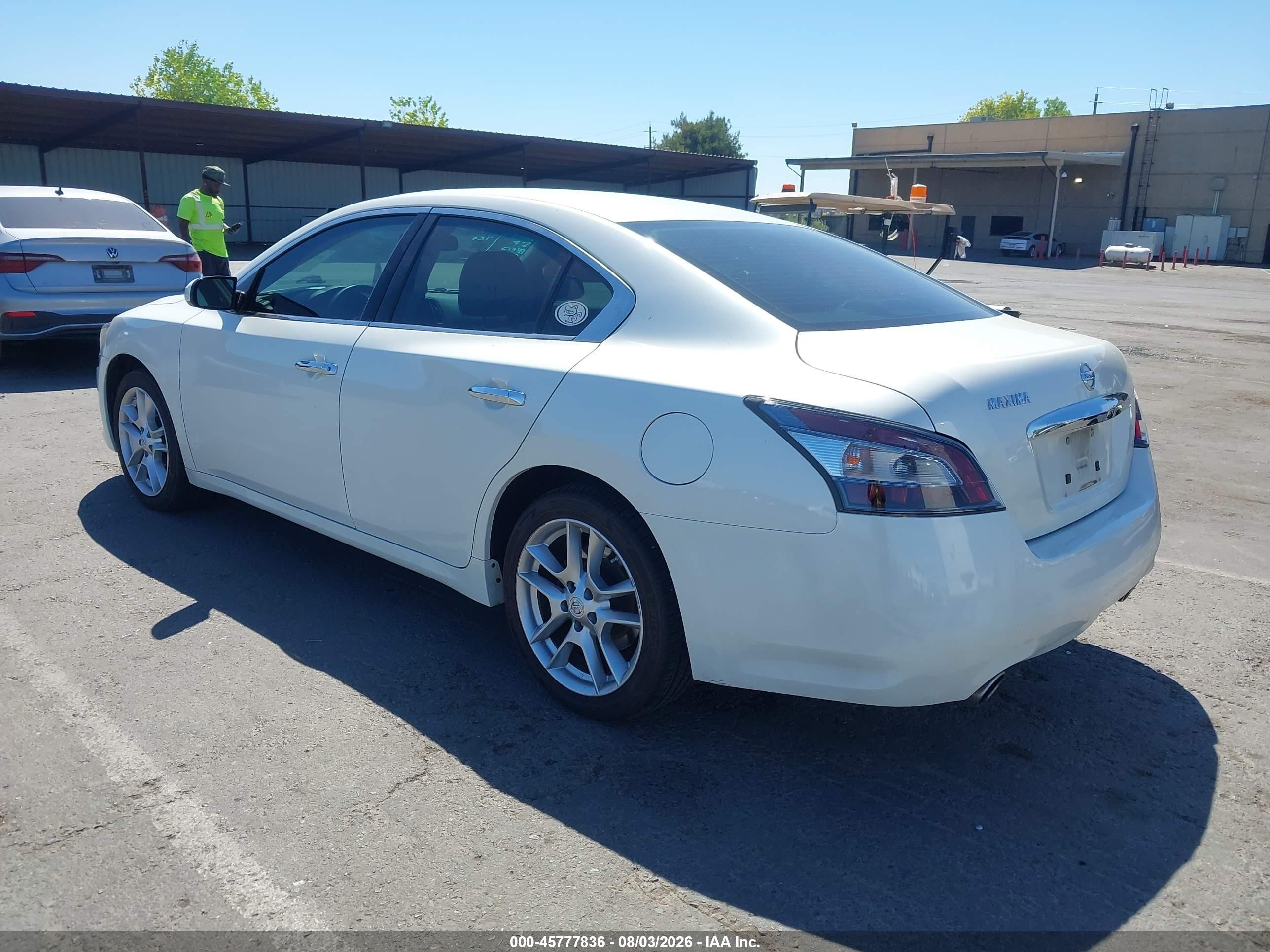 2013 Nissan Maxima 3.5 S White vin: 1N4AA5AP8DC824123