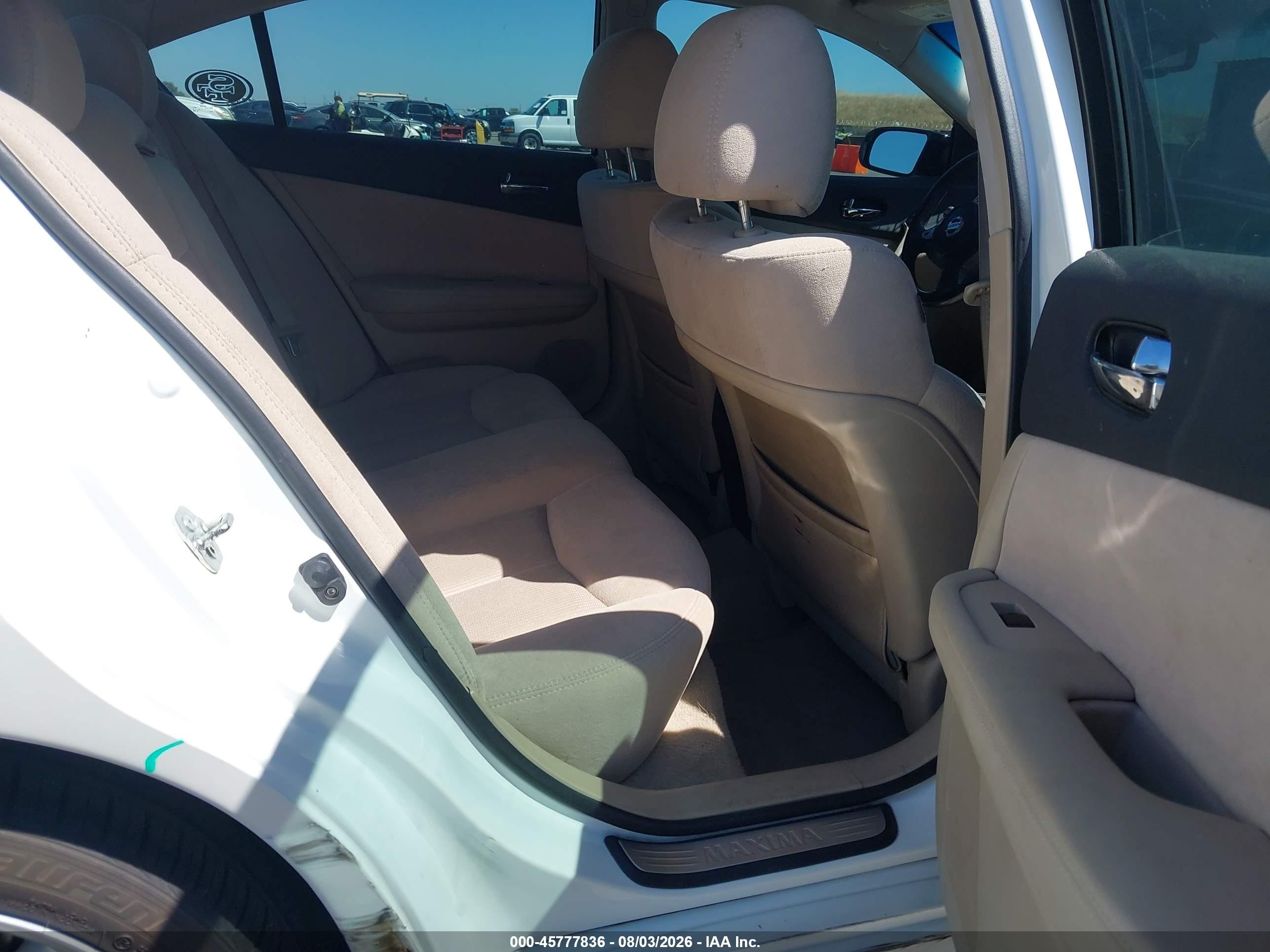 2013 Nissan Maxima 3.5 S White vin: 1N4AA5AP8DC824123