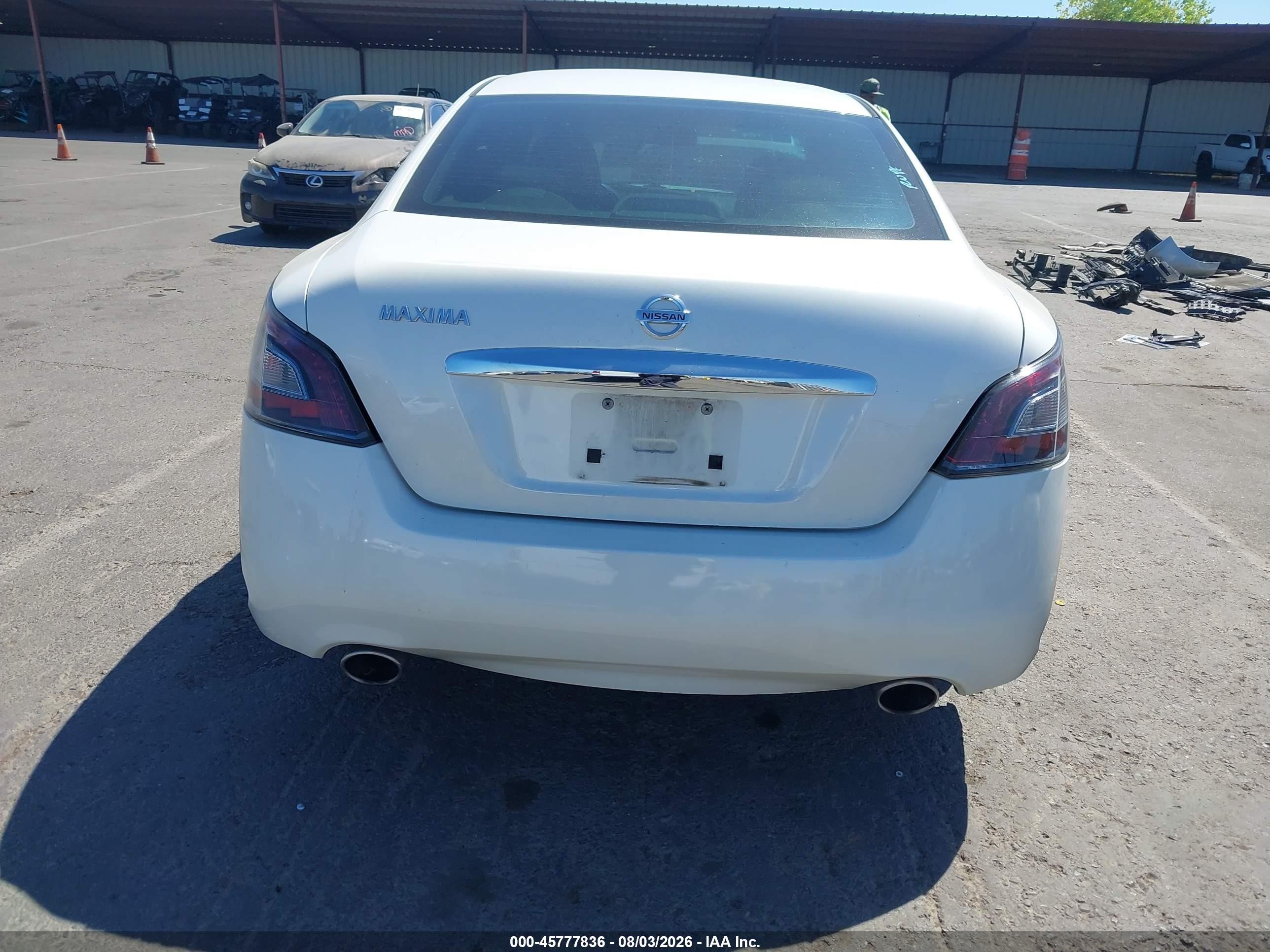 2013 Nissan Maxima 3.5 S White vin: 1N4AA5AP8DC824123