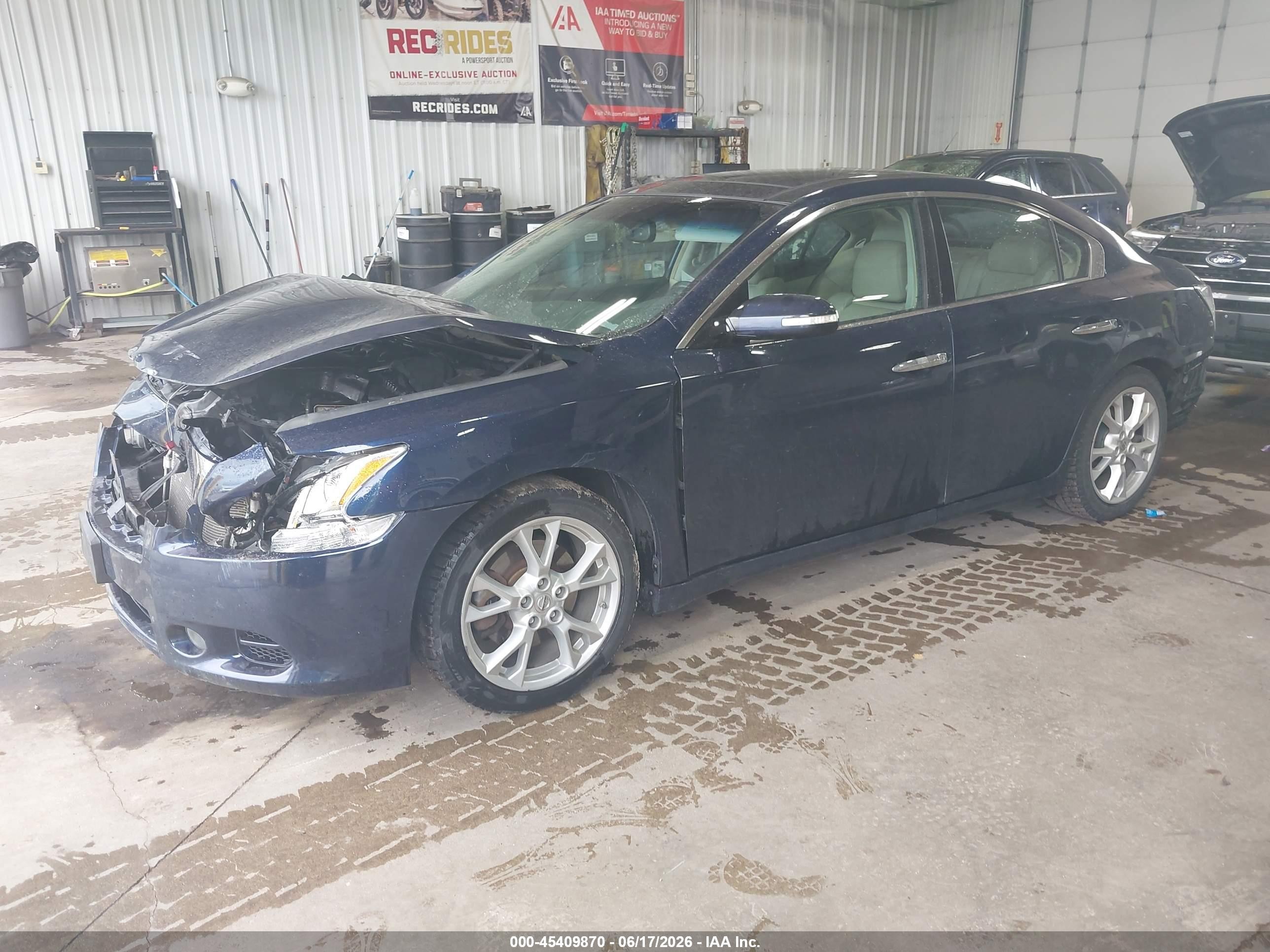 2014 Nissan Maxima 3.5 Sv Blue vin: 1N4AA5AP8EC430560