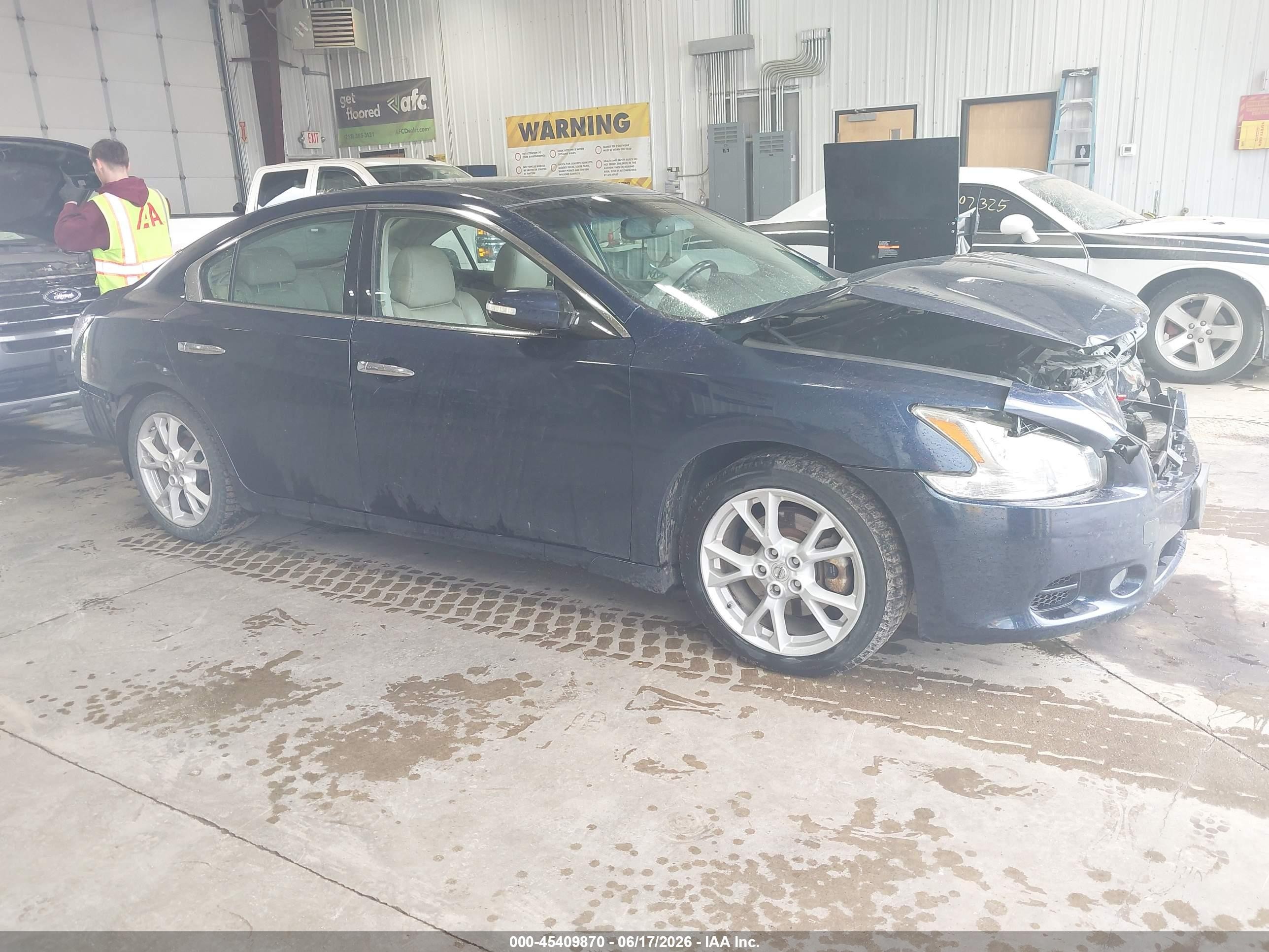 2014 Nissan Maxima 3.5 Sv Blue vin: 1N4AA5AP8EC430560
