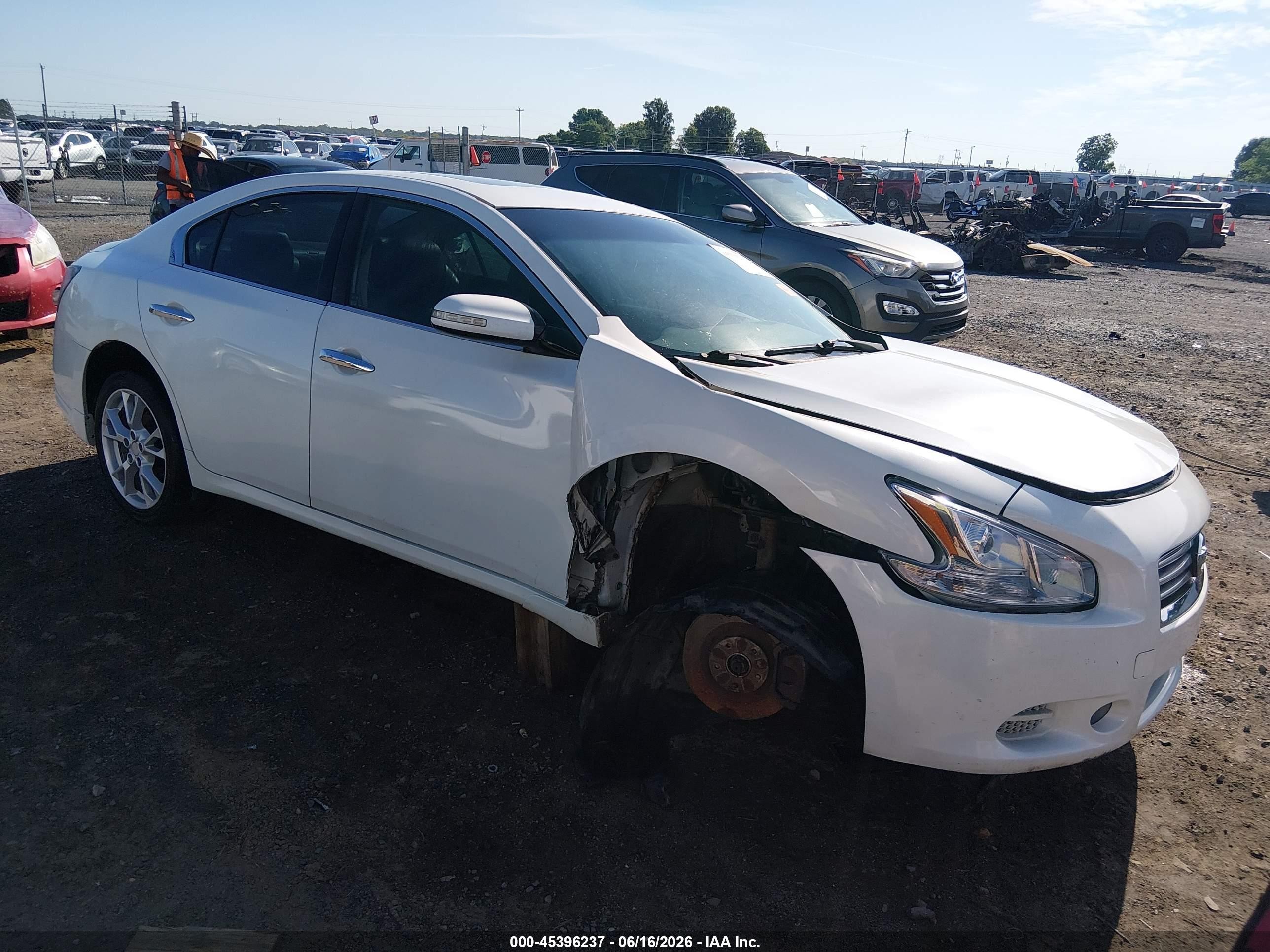 2014 Nissan Maxima 3.5 S/3.5 Sv White vin: 1N4AA5AP8EC433765