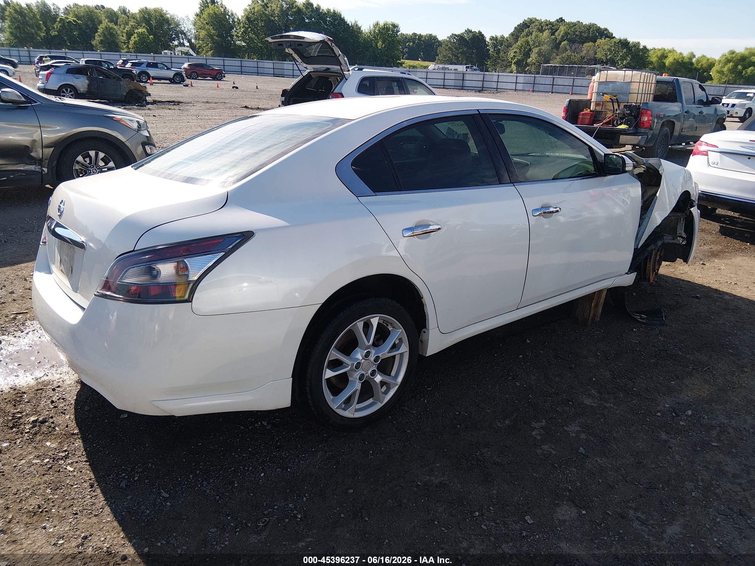 2014 Nissan Maxima 3.5 S/3.5 Sv White vin: 1N4AA5AP8EC433765
