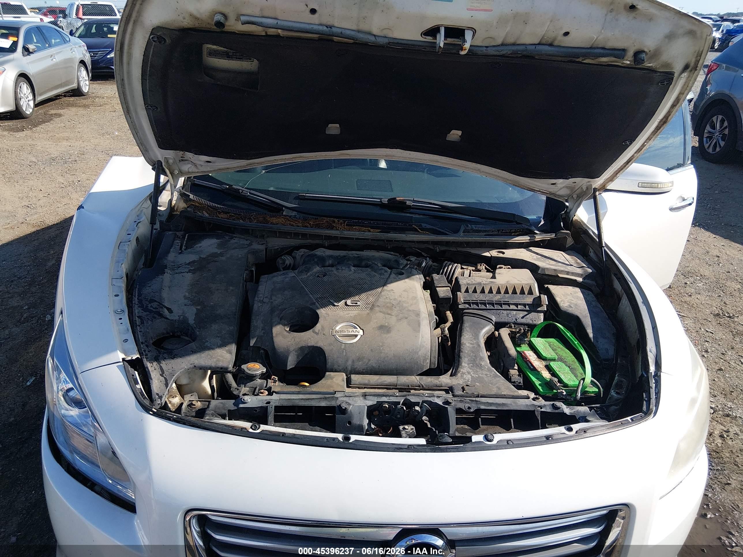 2014 Nissan Maxima 3.5 S/3.5 Sv White vin: 1N4AA5AP8EC433765