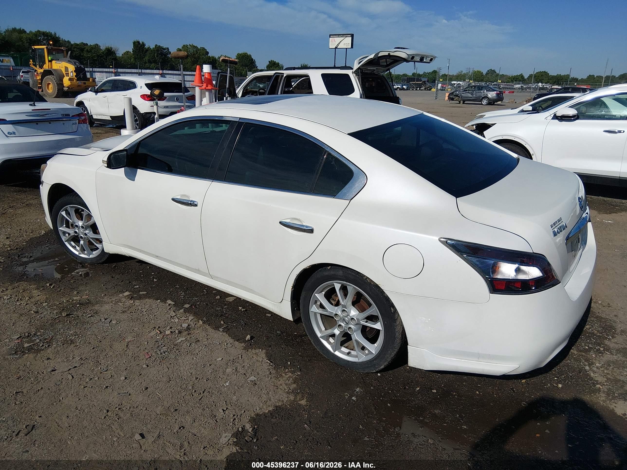 2014 Nissan Maxima 3.5 S/3.5 Sv White vin: 1N4AA5AP8EC433765