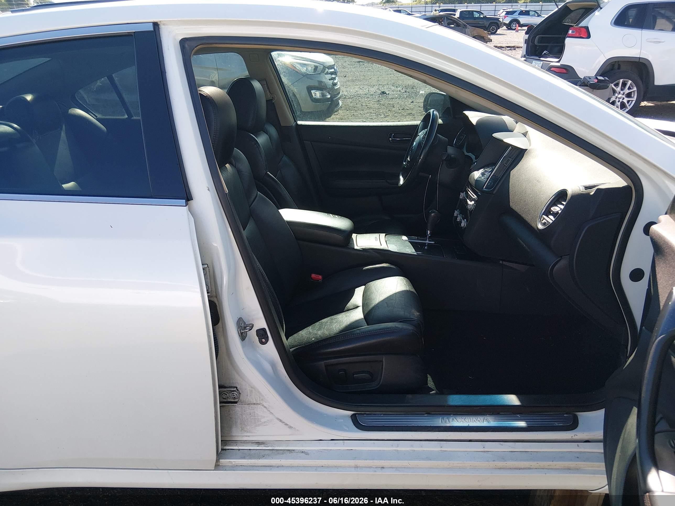 2014 Nissan Maxima 3.5 S/3.5 Sv White vin: 1N4AA5AP8EC433765
