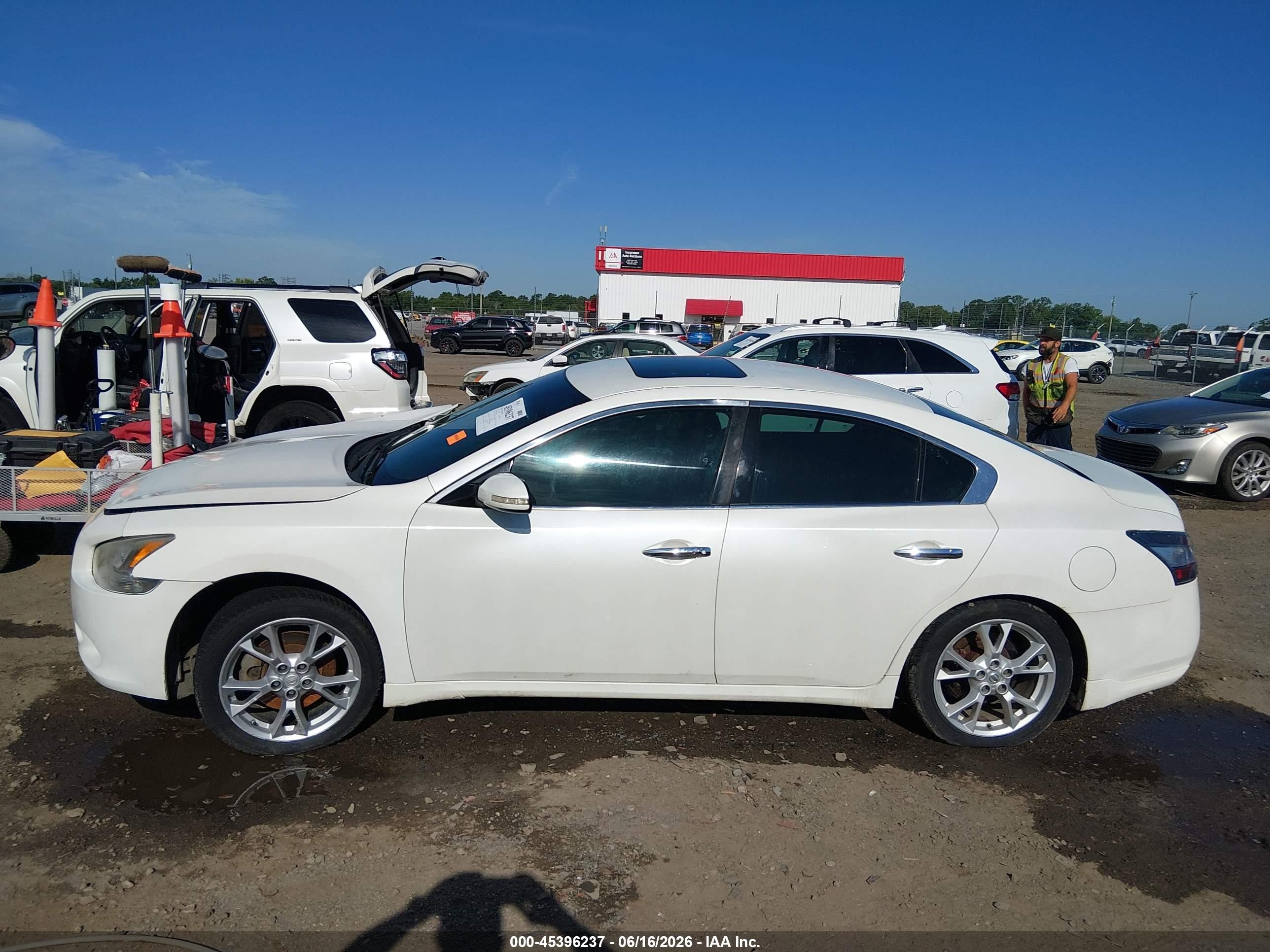2014 Nissan Maxima 3.5 S/3.5 Sv White vin: 1N4AA5AP8EC433765