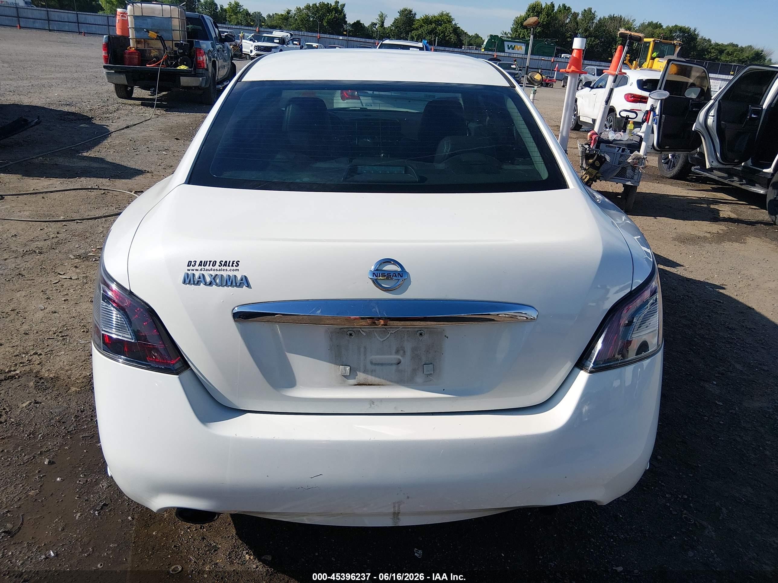2014 Nissan Maxima 3.5 S/3.5 Sv White vin: 1N4AA5AP8EC433765