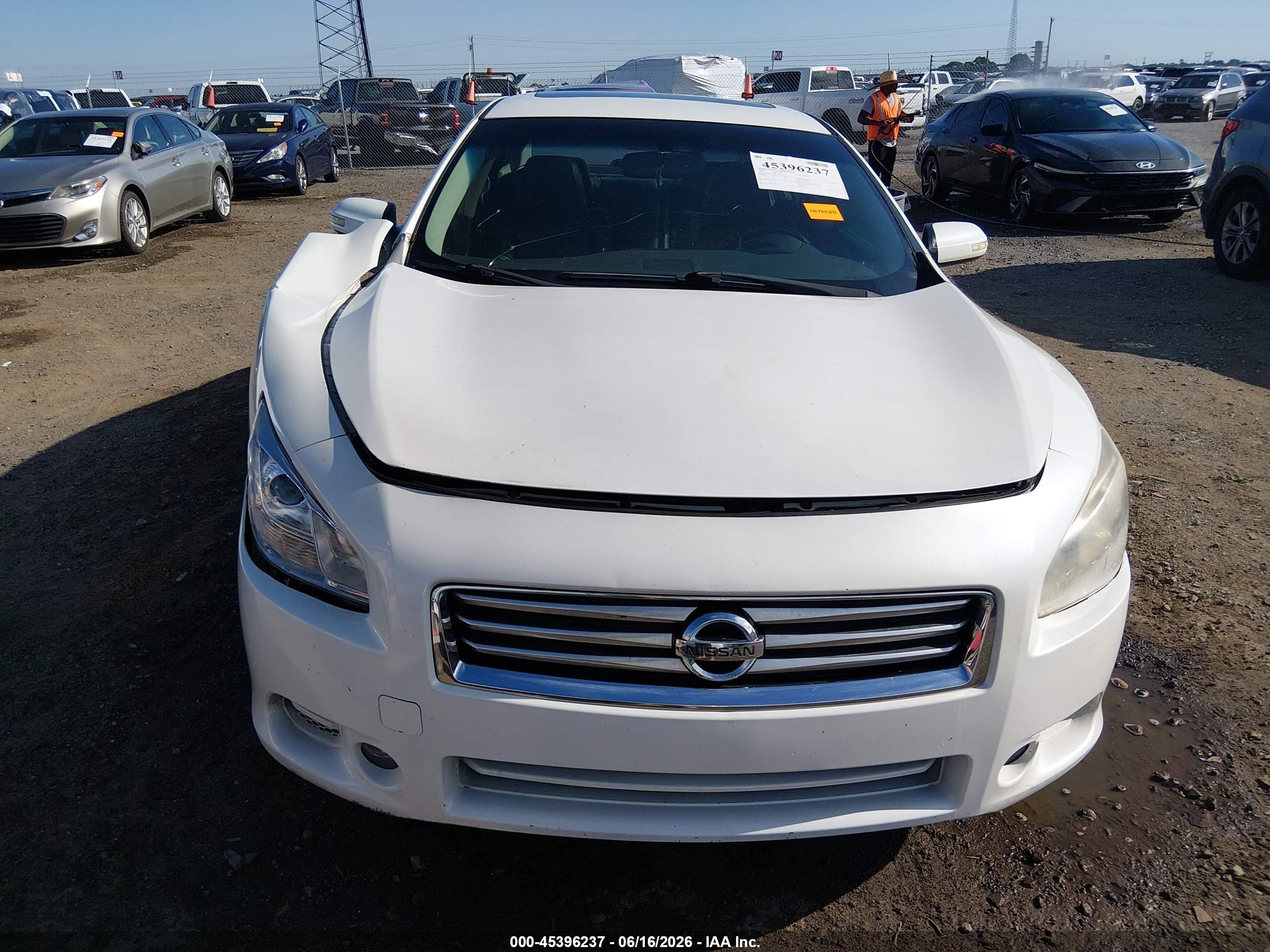 2014 Nissan Maxima 3.5 S/3.5 Sv White vin: 1N4AA5AP8EC433765