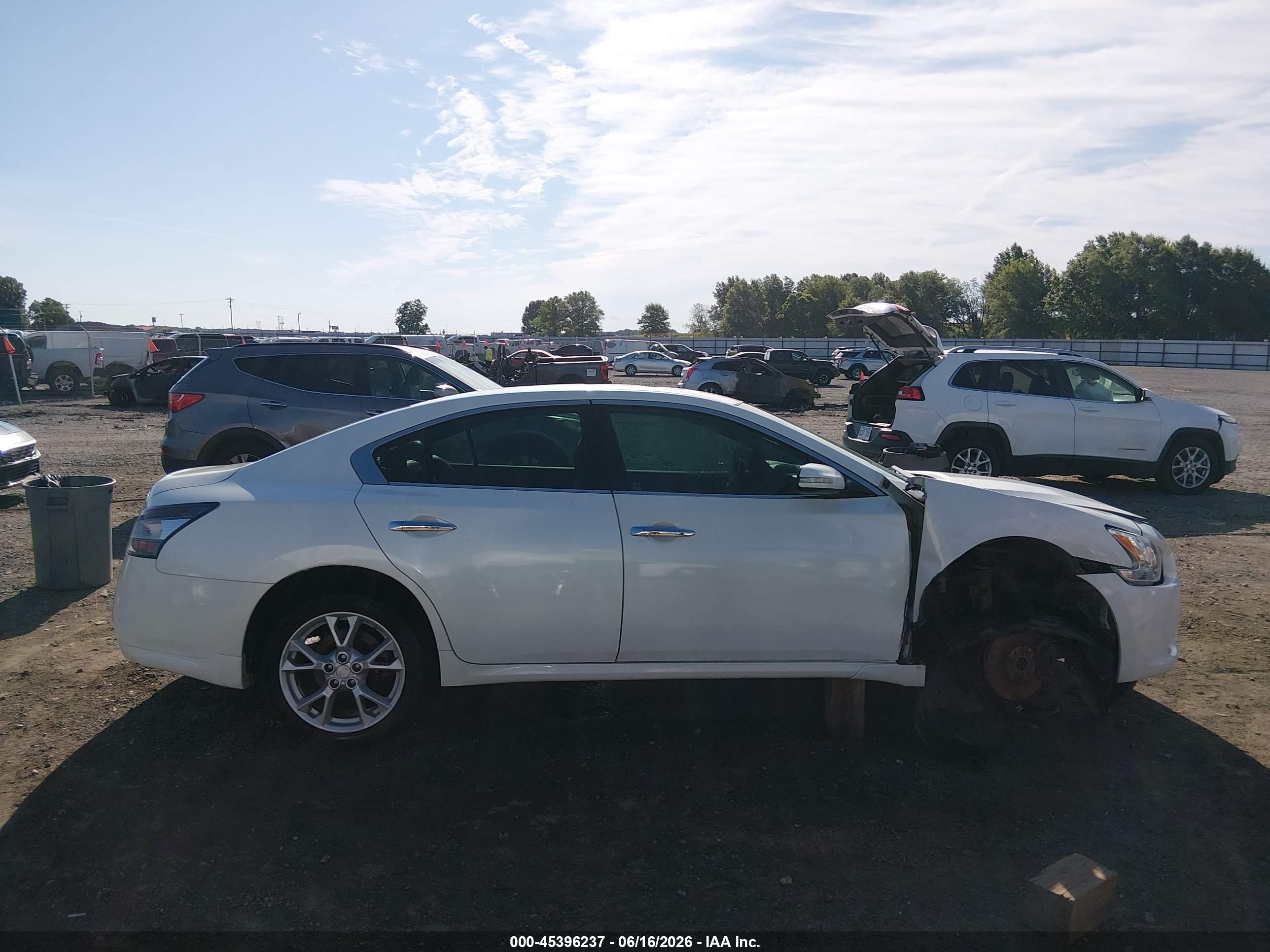 2014 Nissan Maxima 3.5 S/3.5 Sv White vin: 1N4AA5AP8EC433765