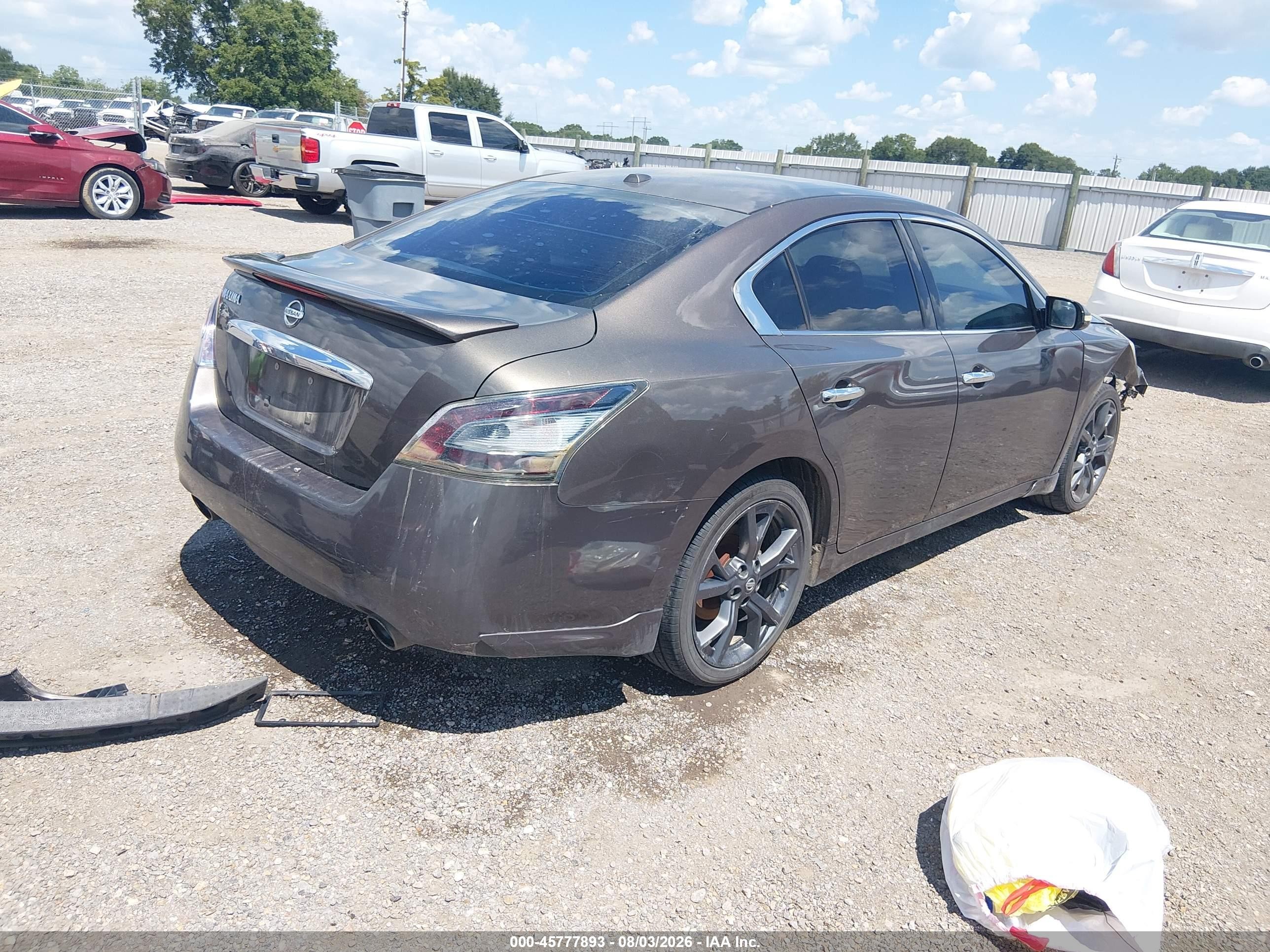 2014 Nissan Maxima 3.5 Sv Gray vin: 1N4AA5AP8EC434074