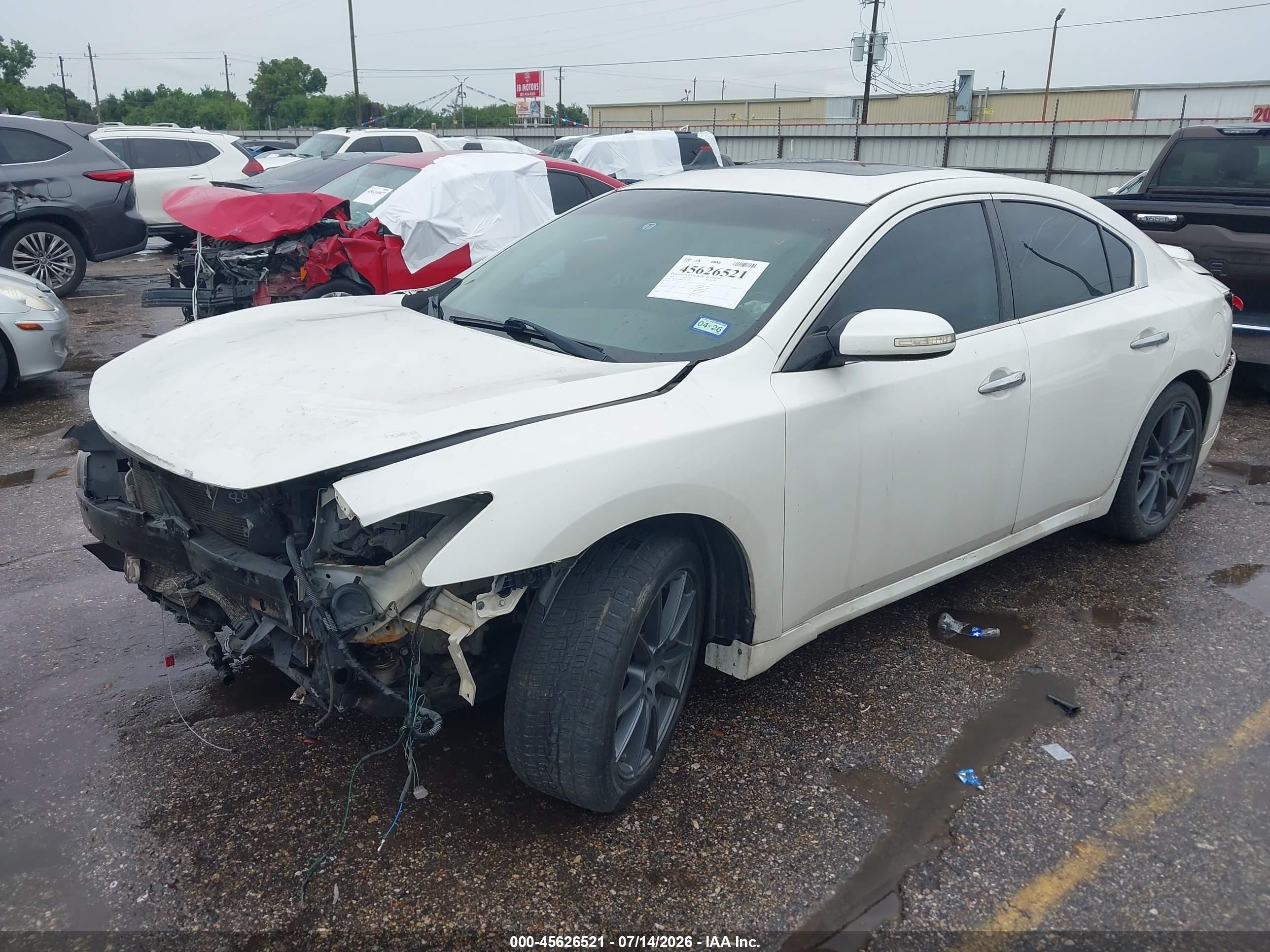 2014 Nissan Maxima 3.5 Sv Белый vin: 1N4AA5AP8EC435497