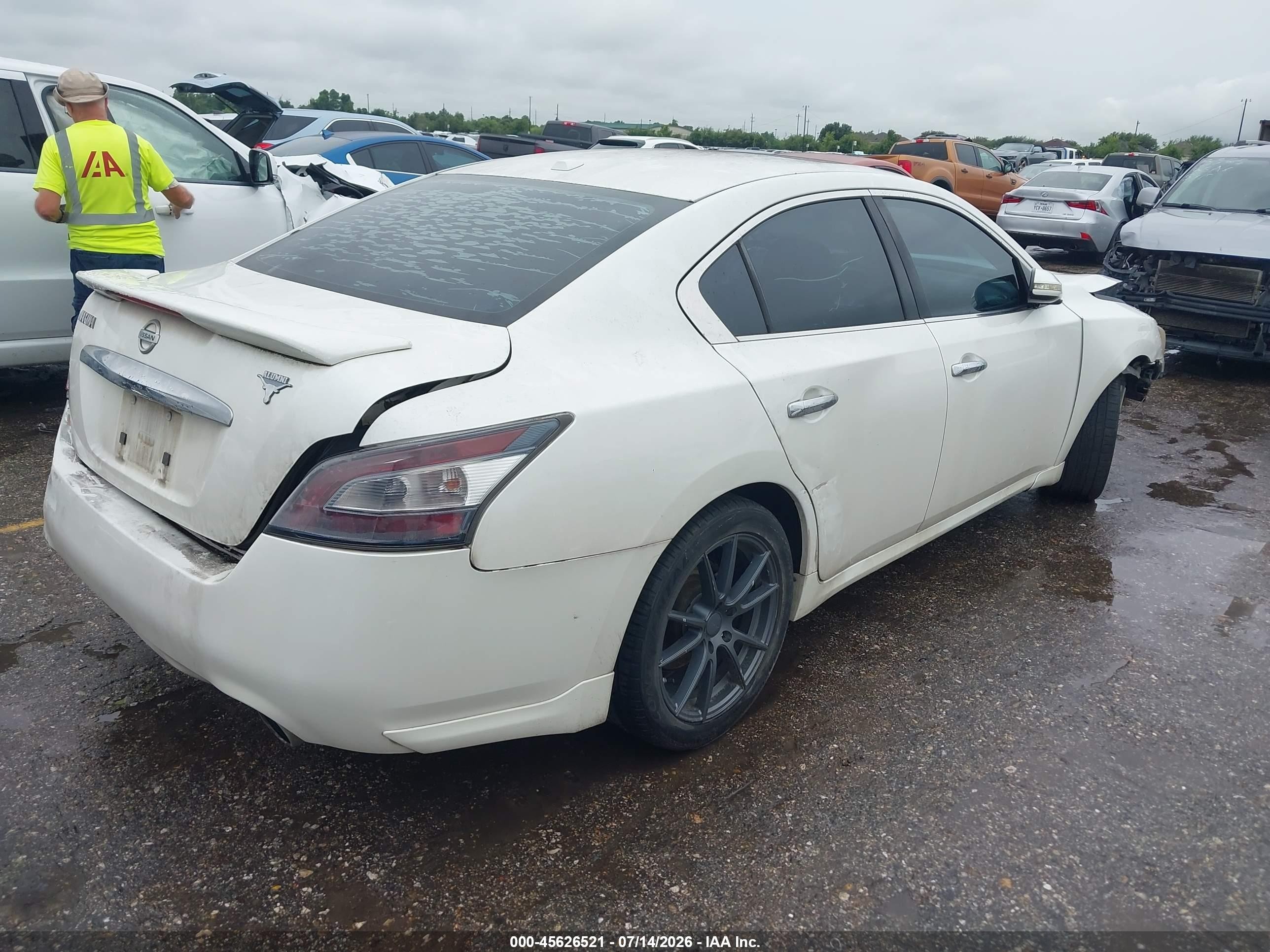 2014 Nissan Maxima 3.5 Sv Белый vin: 1N4AA5AP8EC435497