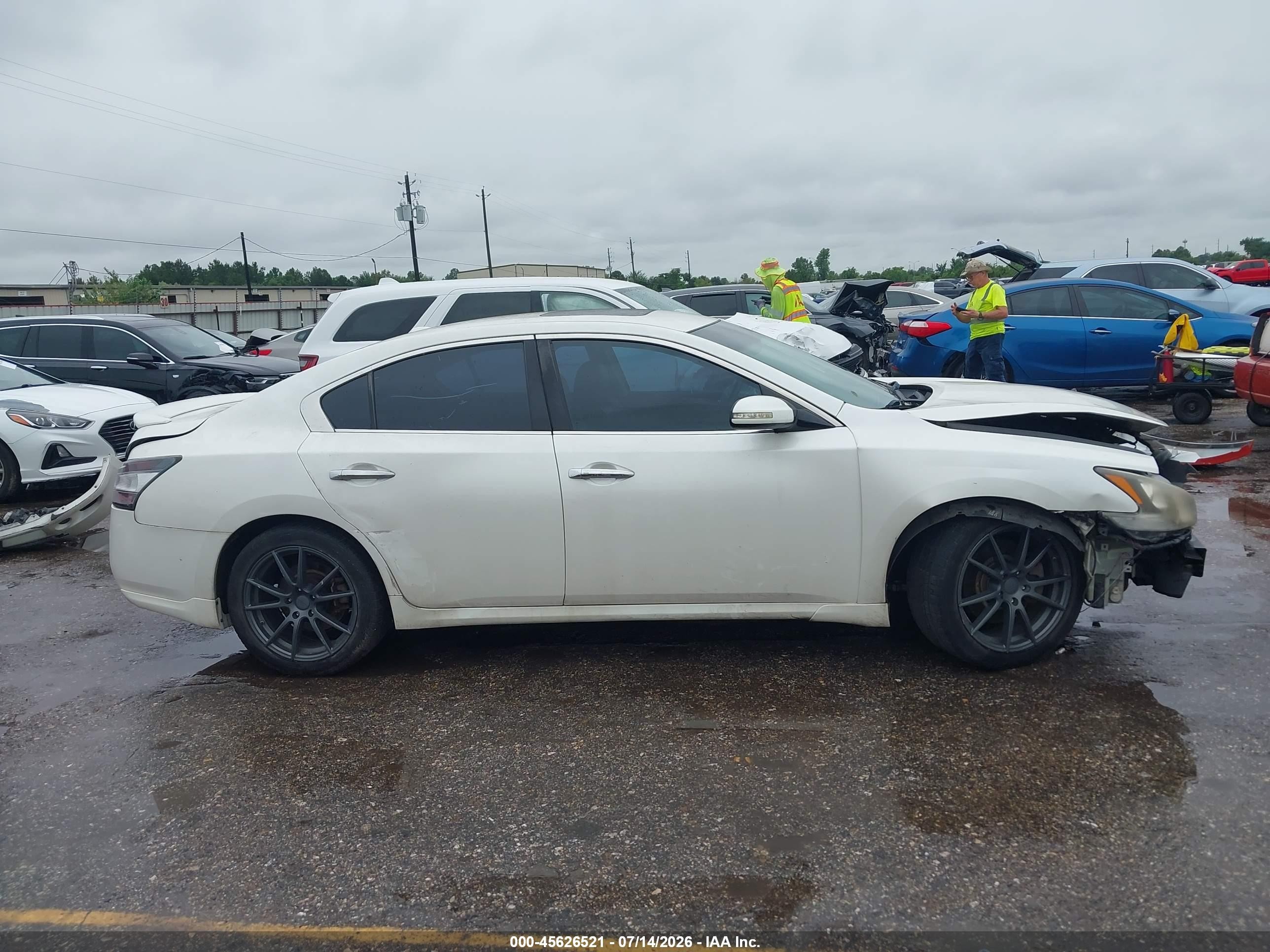 2014 Nissan Maxima 3.5 Sv Белый vin: 1N4AA5AP8EC435497