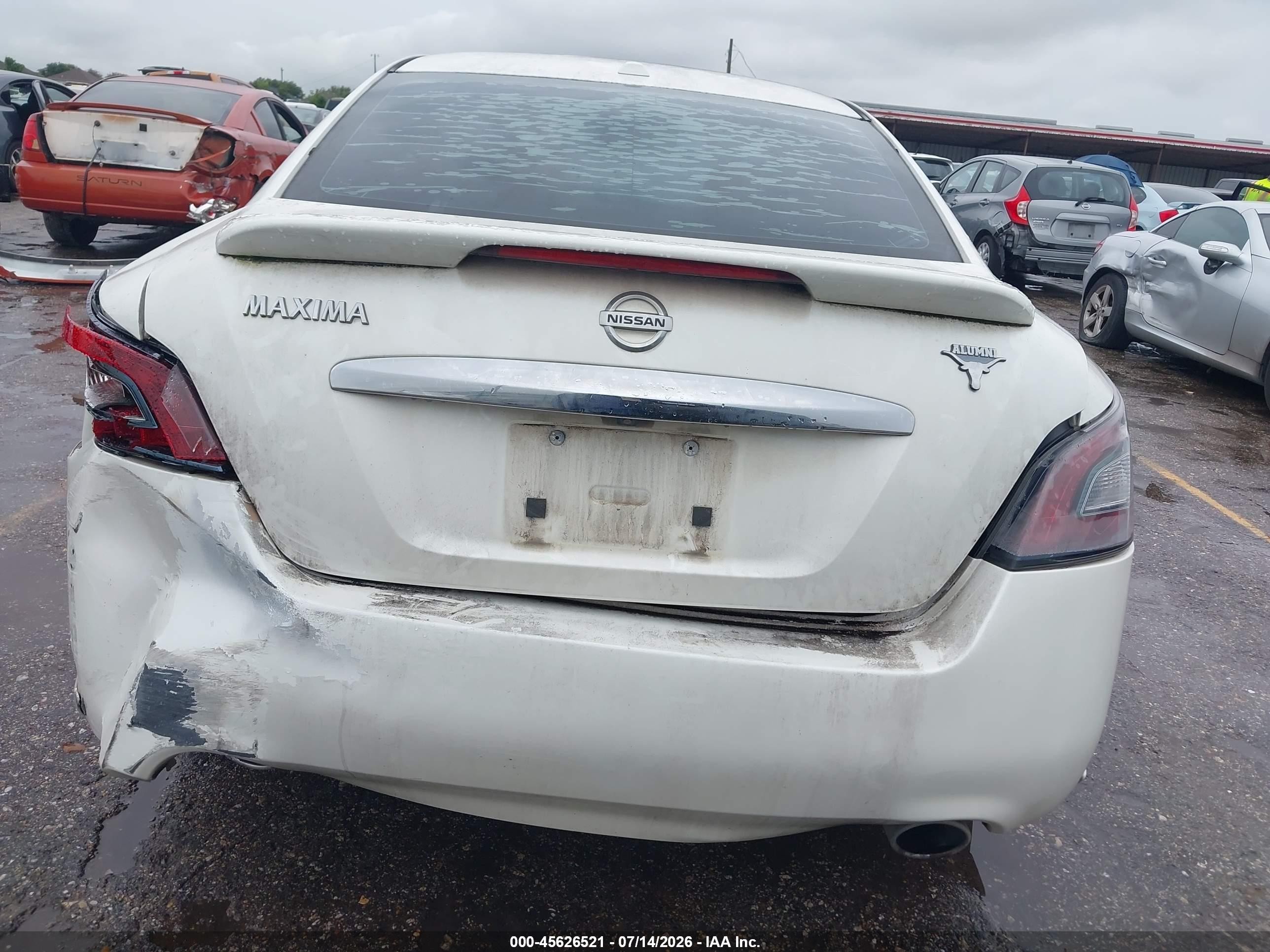2014 Nissan Maxima 3.5 Sv Белый vin: 1N4AA5AP8EC435497