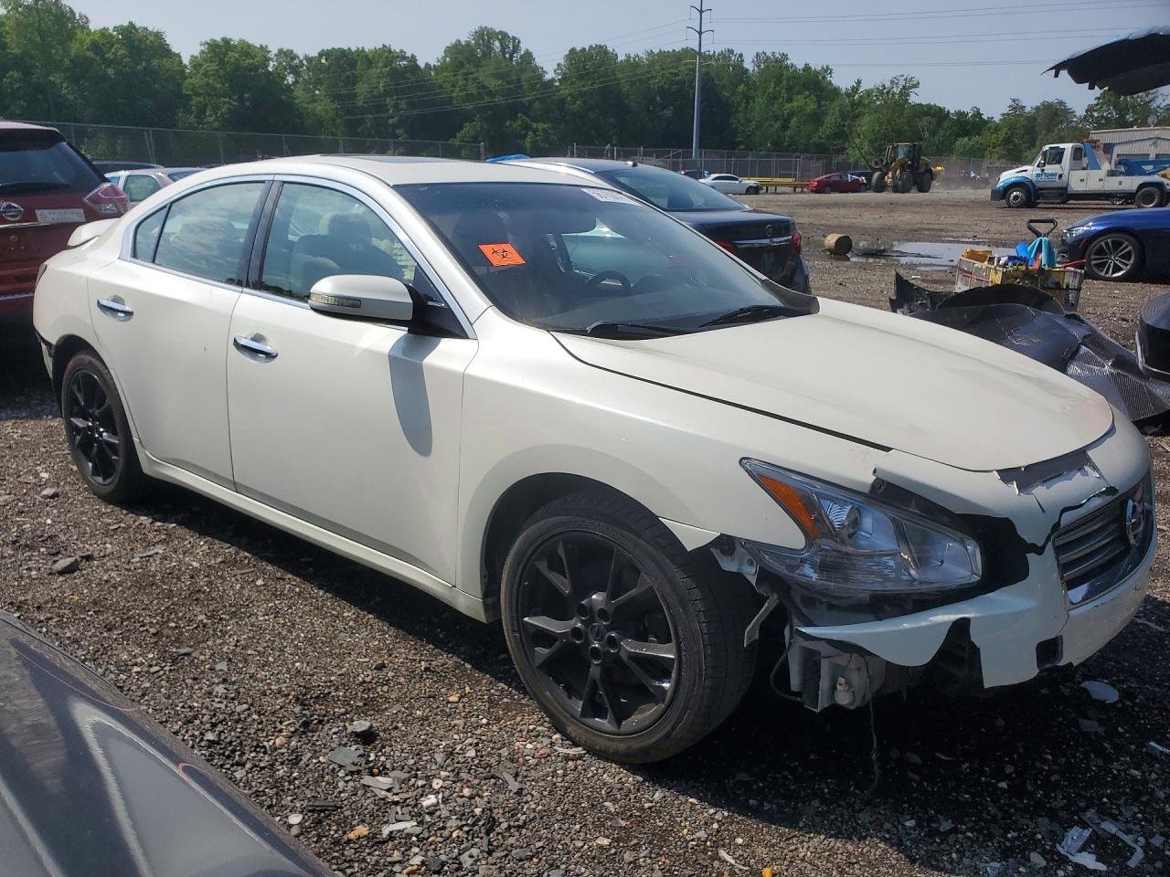 2014 Nissan Maxima 3.5 S White vin: 1N4AA5AP8EC443003