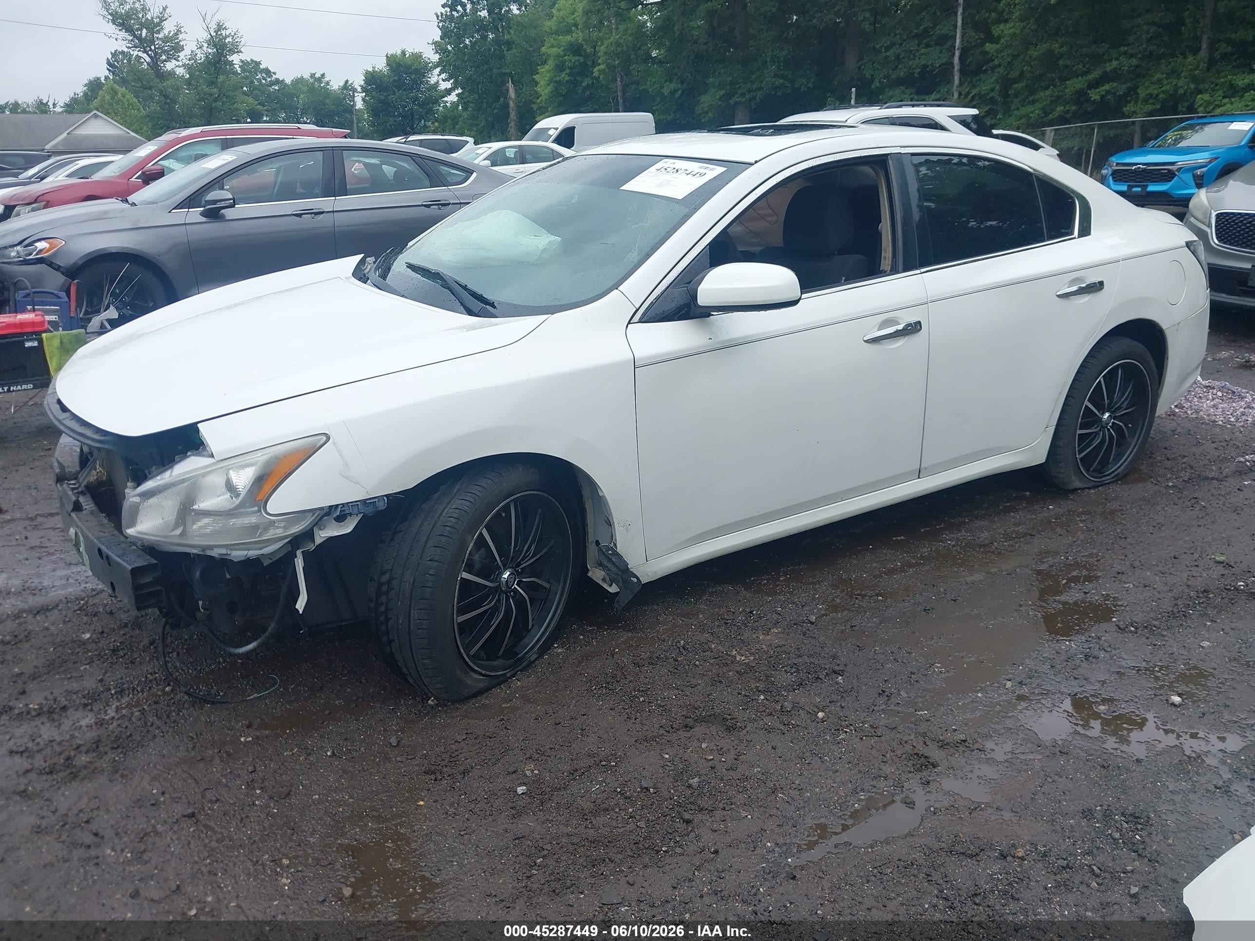 2014 Nissan Maxima 3.5 S White vin: 1N4AA5AP8EC443793