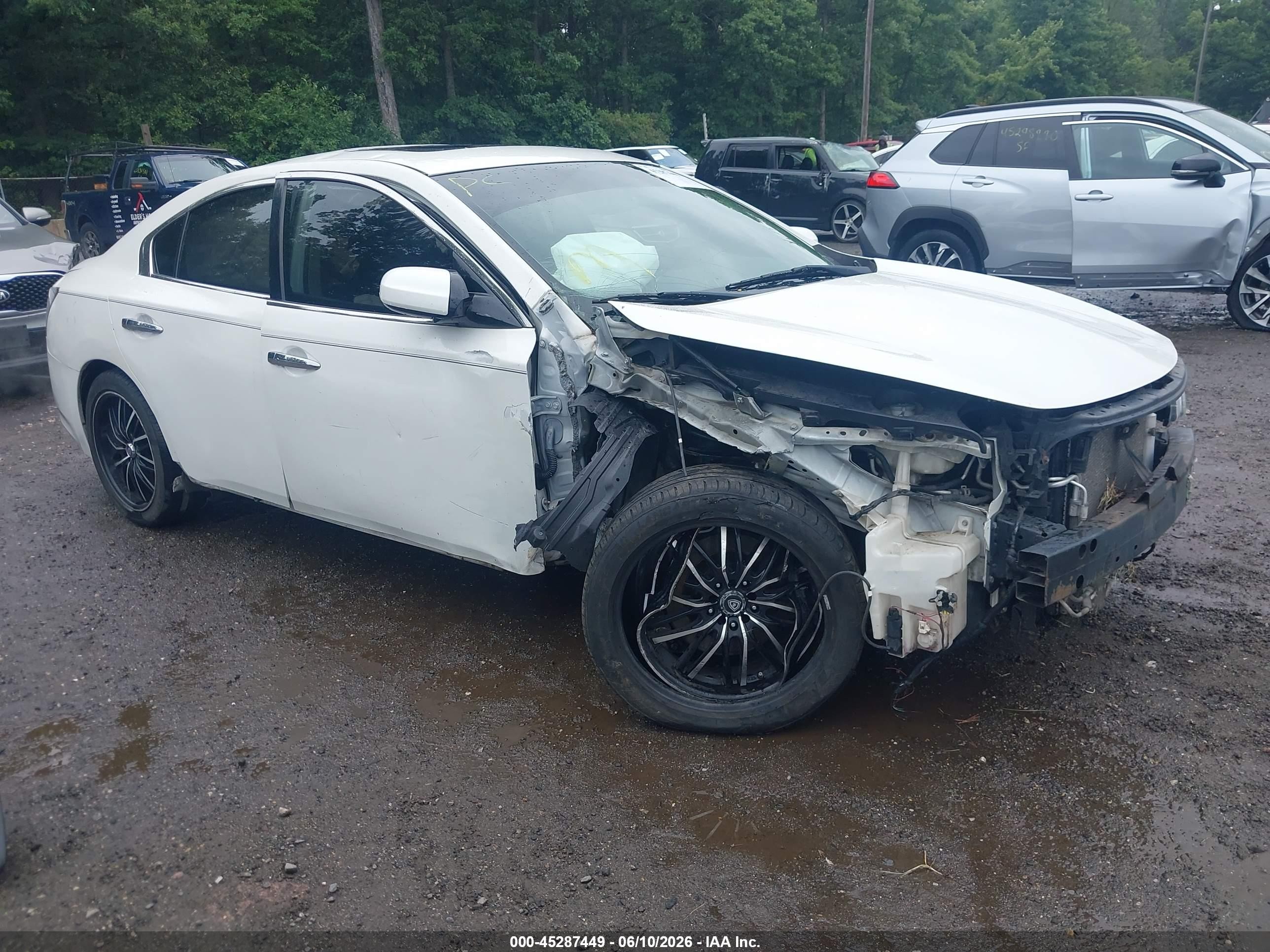 2014 Nissan Maxima 3.5 S White vin: 1N4AA5AP8EC443793