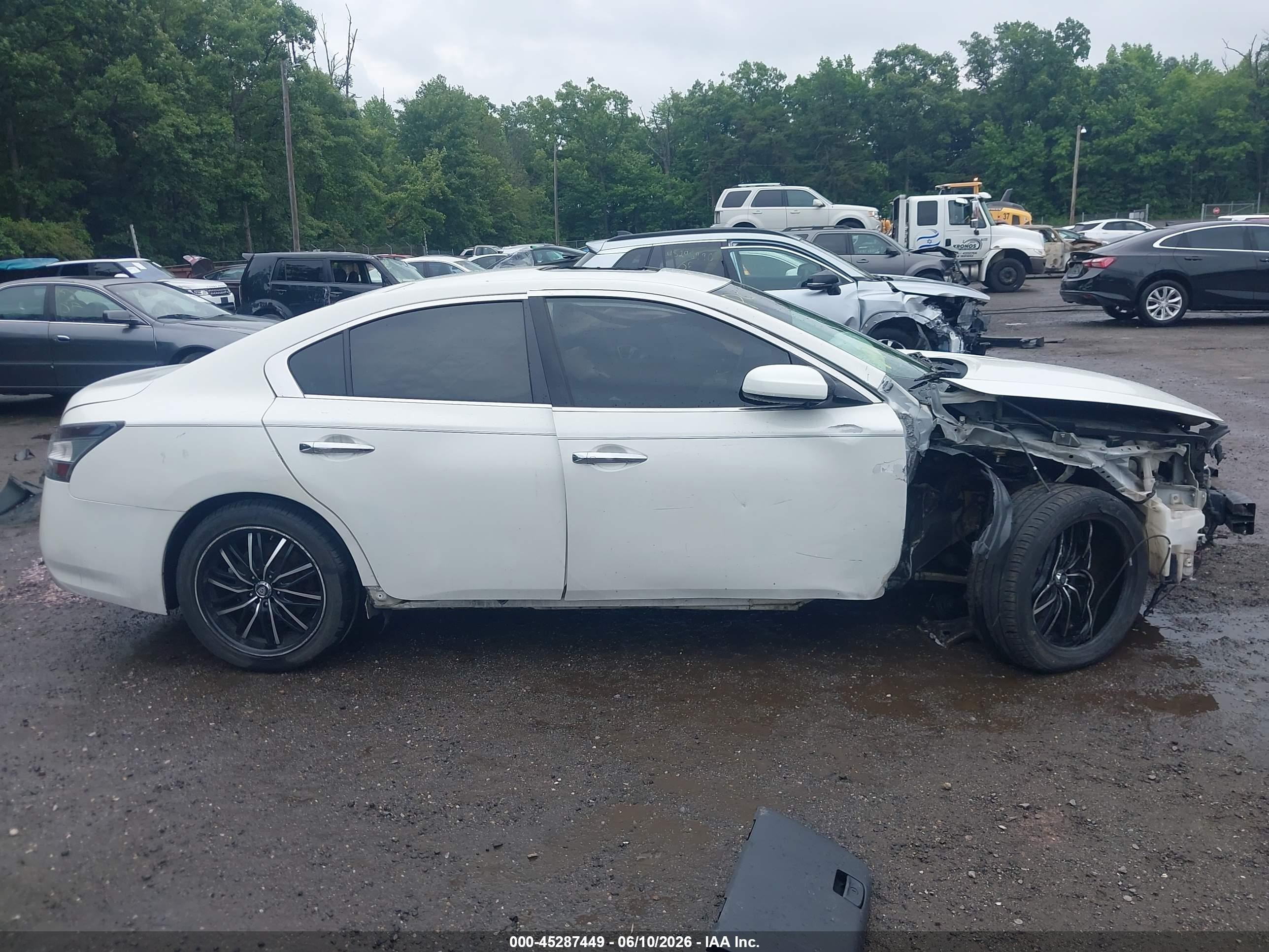 2014 Nissan Maxima 3.5 S White vin: 1N4AA5AP8EC443793