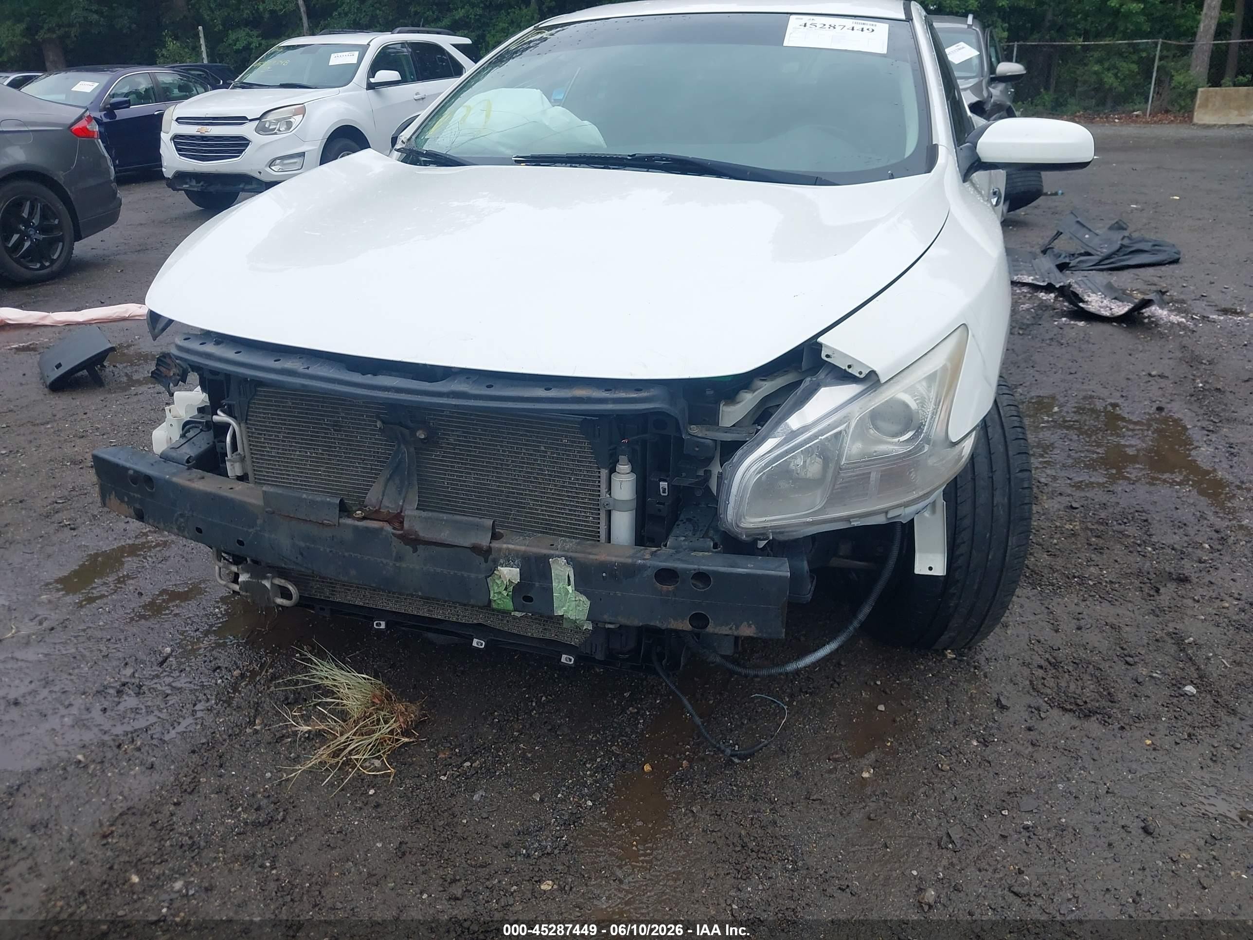 2014 Nissan Maxima 3.5 S White vin: 1N4AA5AP8EC443793